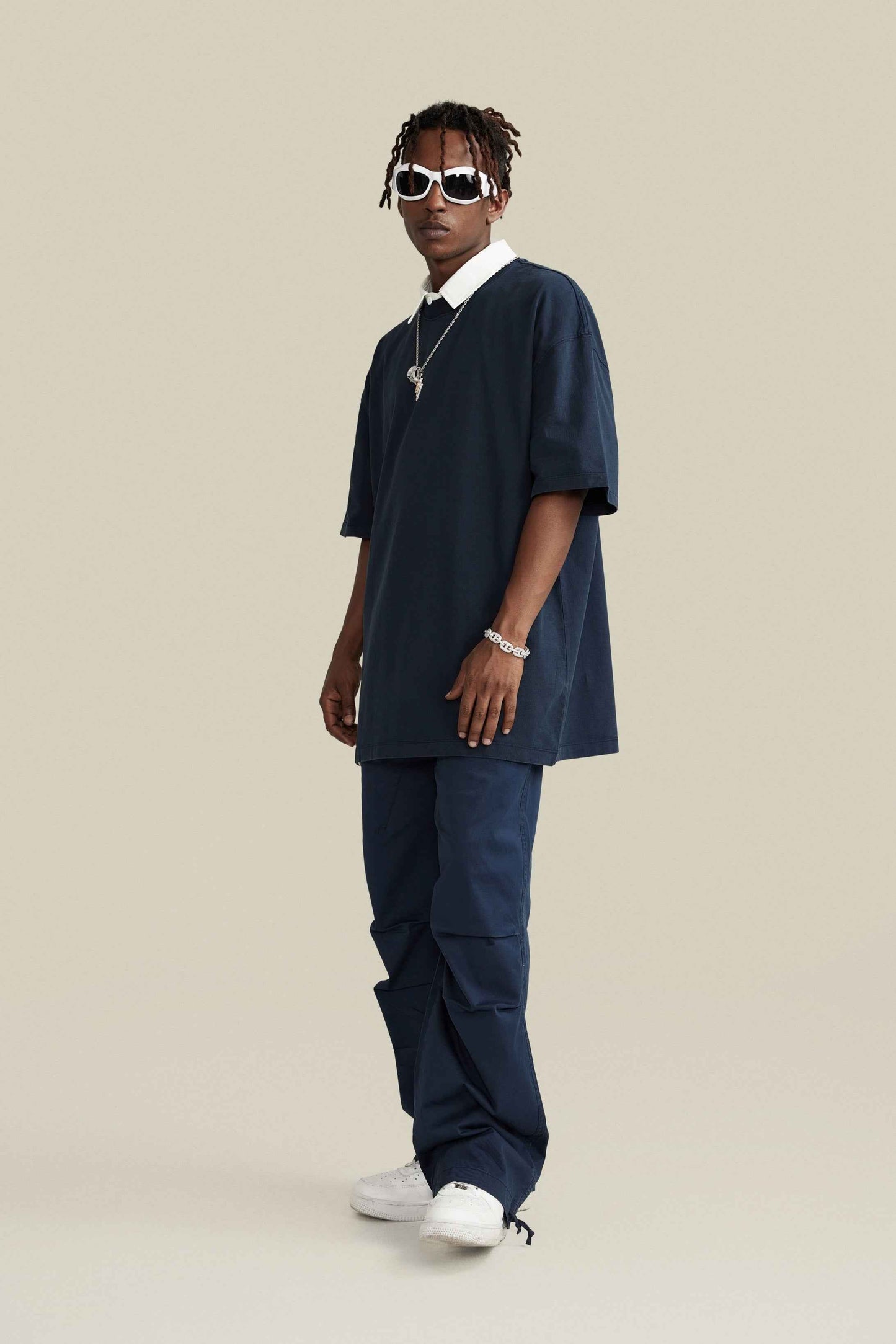 260GSM Unisex Heavyweight Re-Washed Distressed Crew Tee