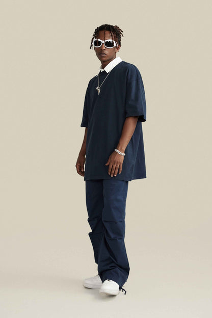 260GSM Unisex Heavyweight Re-Washed Distressed Crew Tee