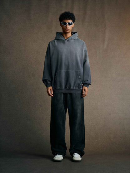 480GSM Unisex Monkey Wash Heavyweight French Terry Hoodie Sweater