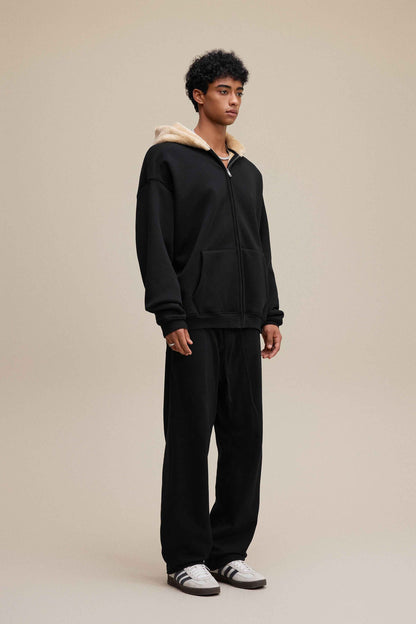 560GSM Unisex Composite Fleece Zip-Up Hoodie