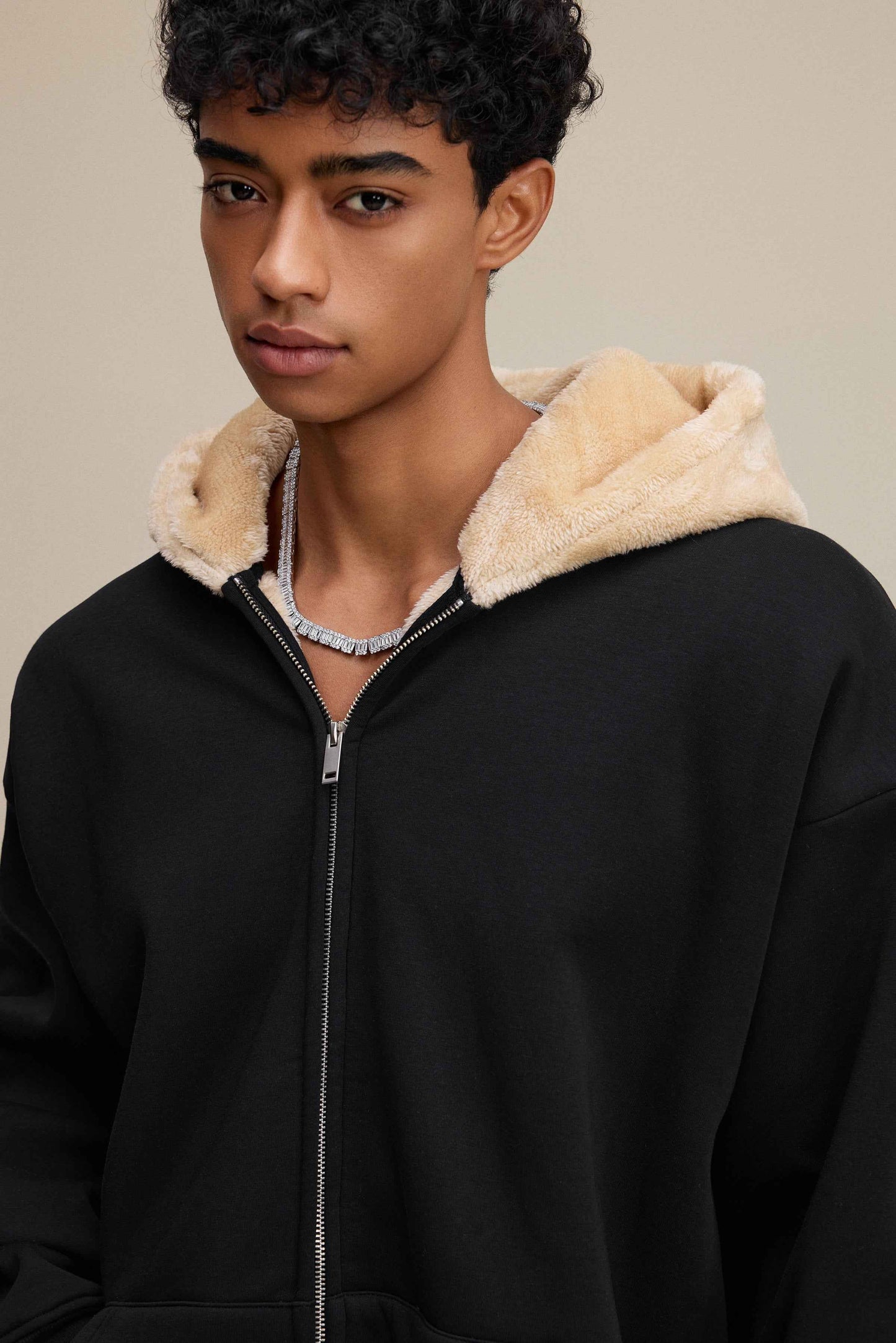560GSM Unisex Composite Fleece Zip-Up Hoodie