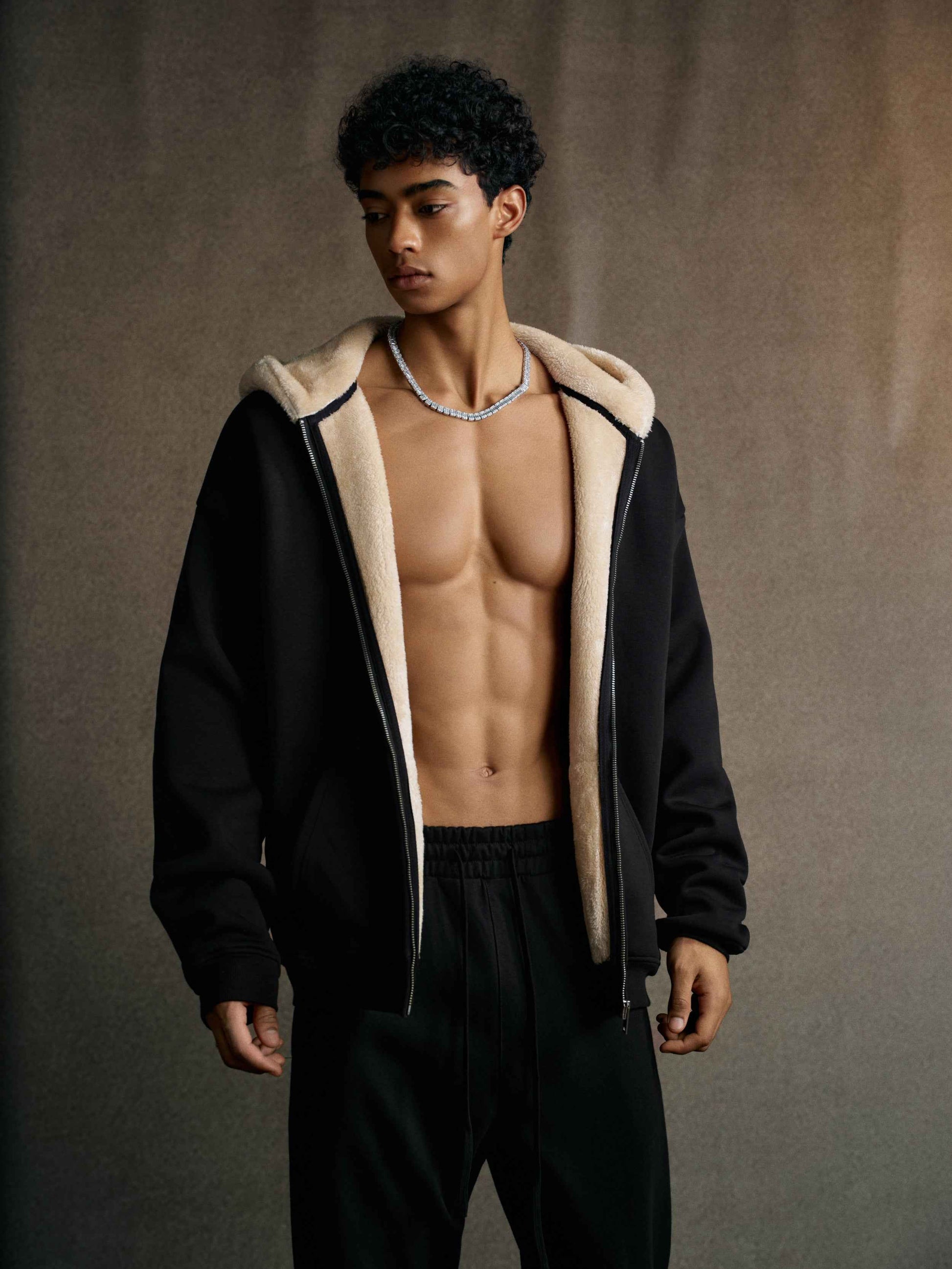 560GSM Unisex Composite Fleece Zip-Up Hoodie