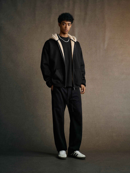 560GSM Unisex Composite Fleece Zip-Up Hoodie