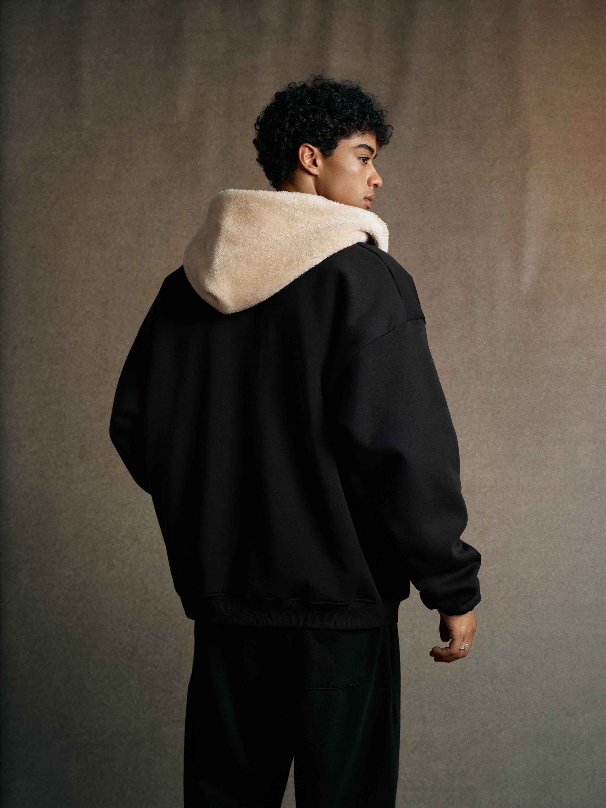 560GSM Unisex Composite Fleece Zip-Up Hoodie