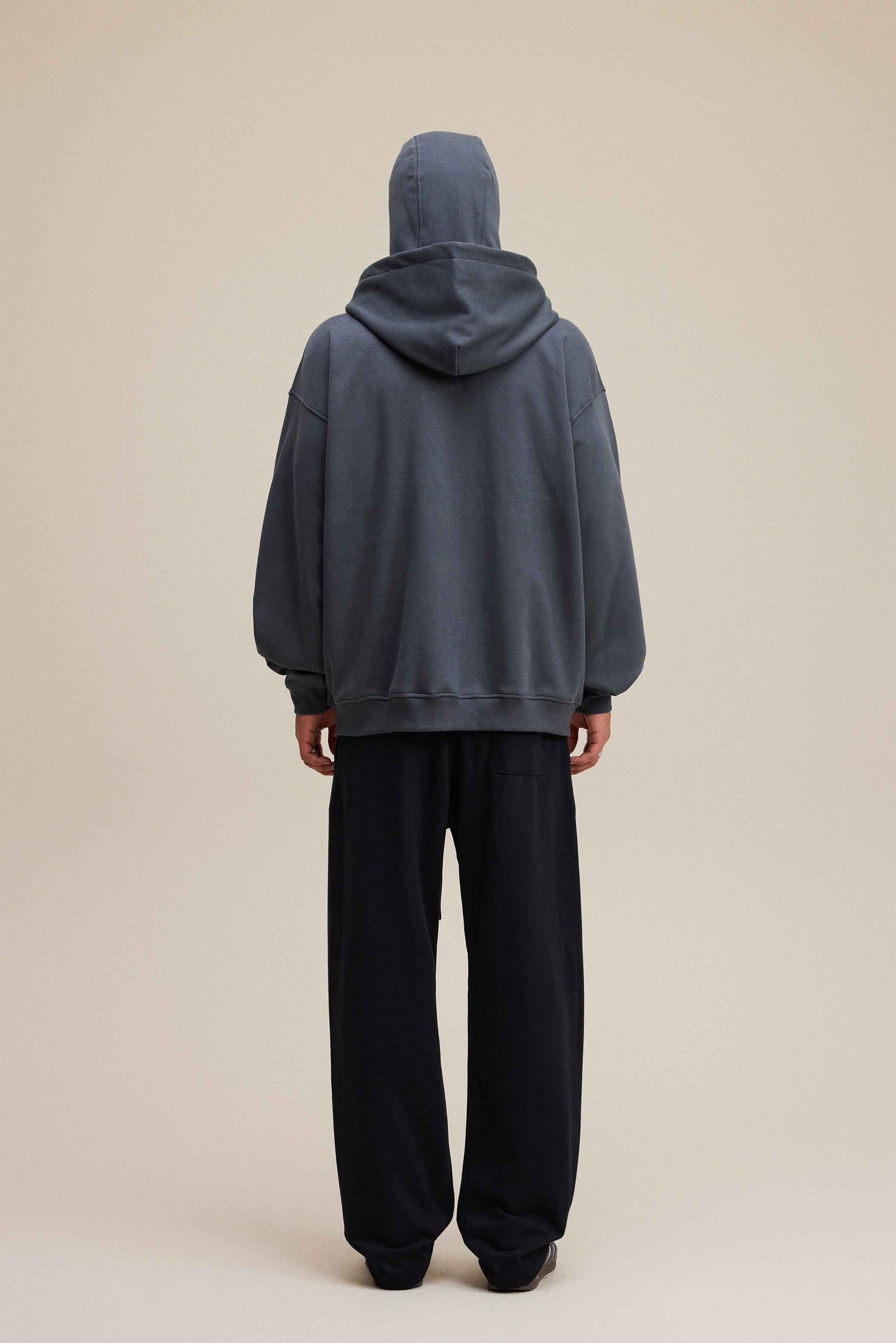 340GSM Men's Trendy Fleece Zip-Up Windproof Face-Mask Hoodie