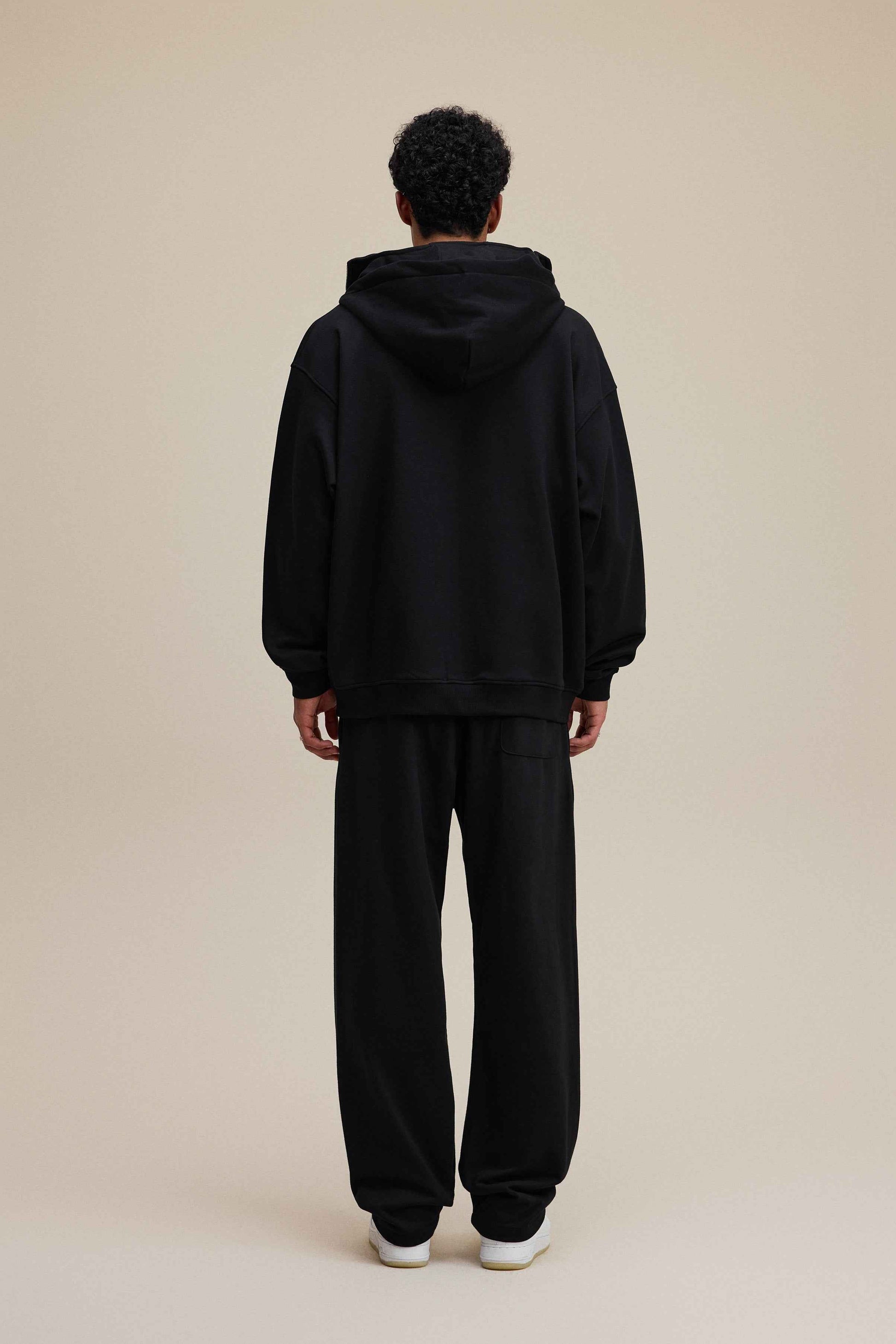 340GSM Men's Trendy Fleece Zip-Up Windproof Face-Mask Hoodie