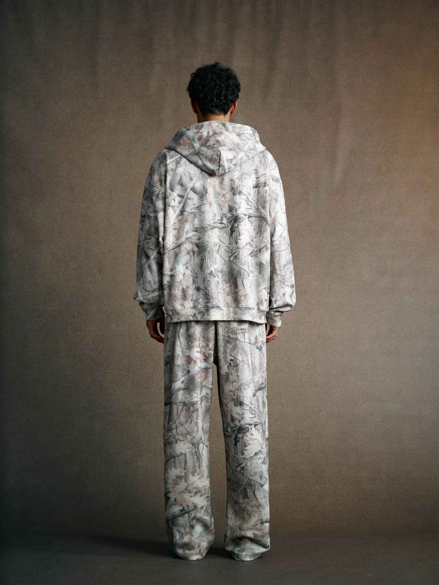340GSM Unisex Heat Transfer Desert Camouflage Zip-Up Hoodie