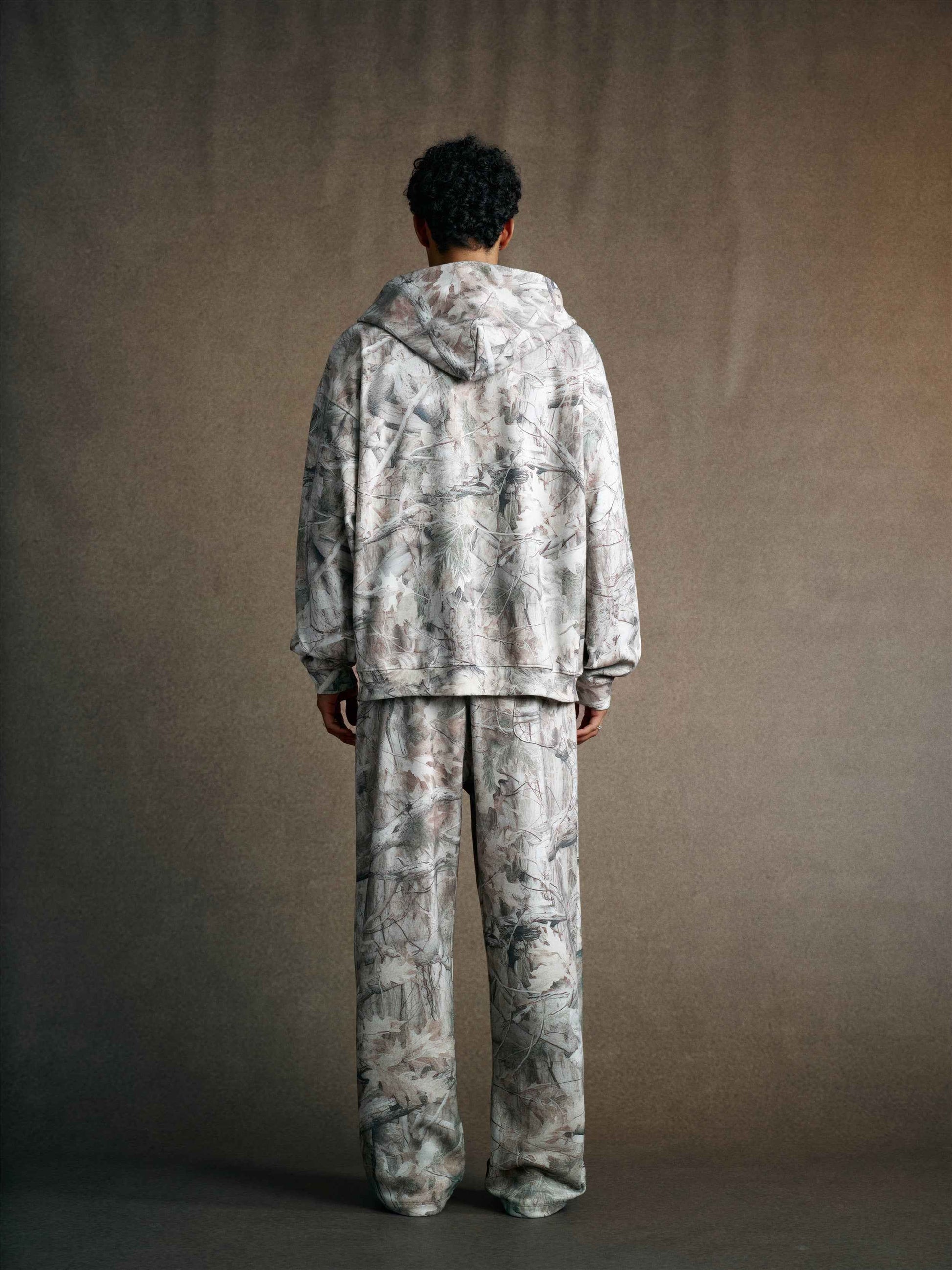 340GSM Unisex Heat Transfer Desert Camouflage Zip-Up Hoodie