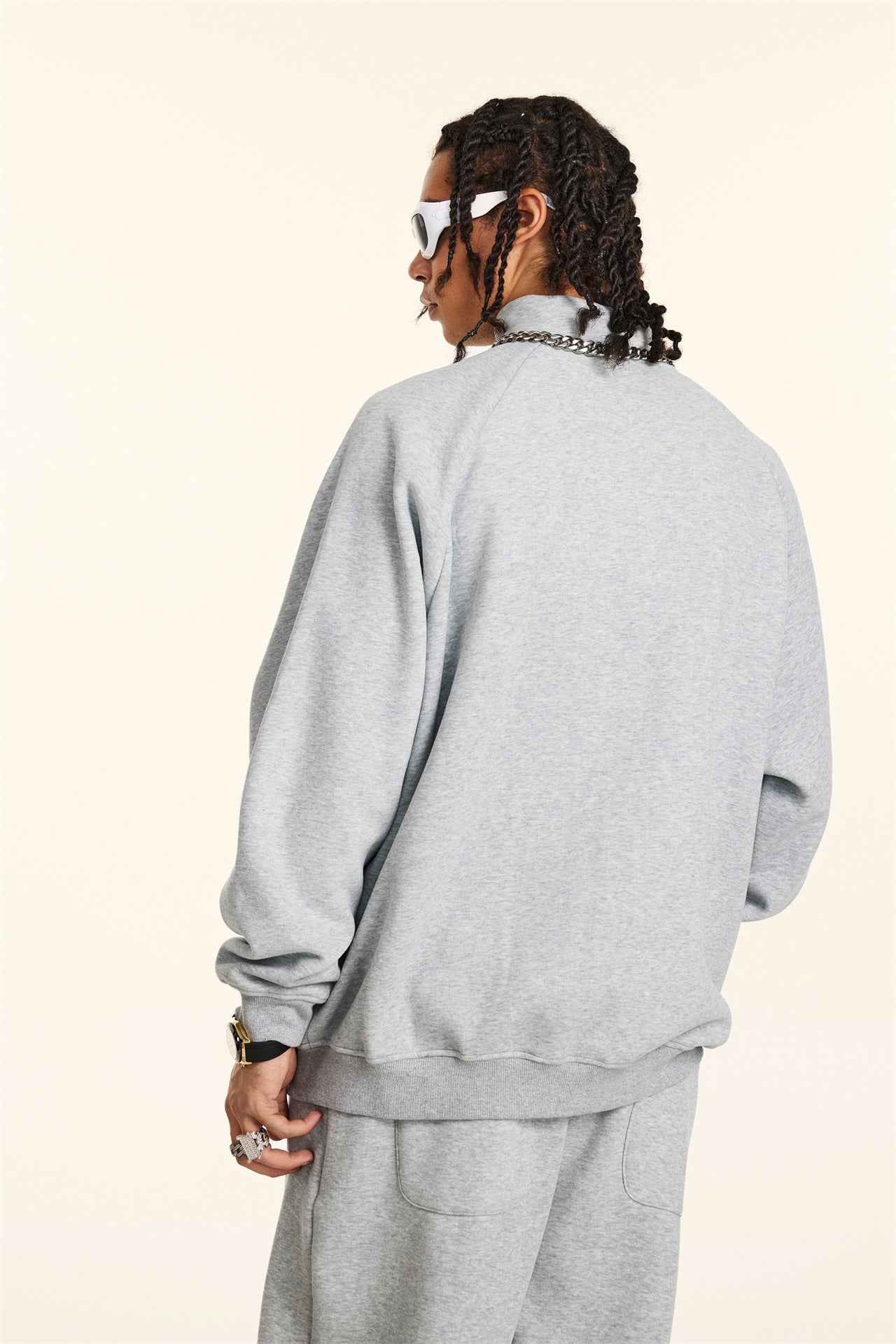 420GSM Unisex Minimalist Drop-Shoulder Zip Coat Jacket