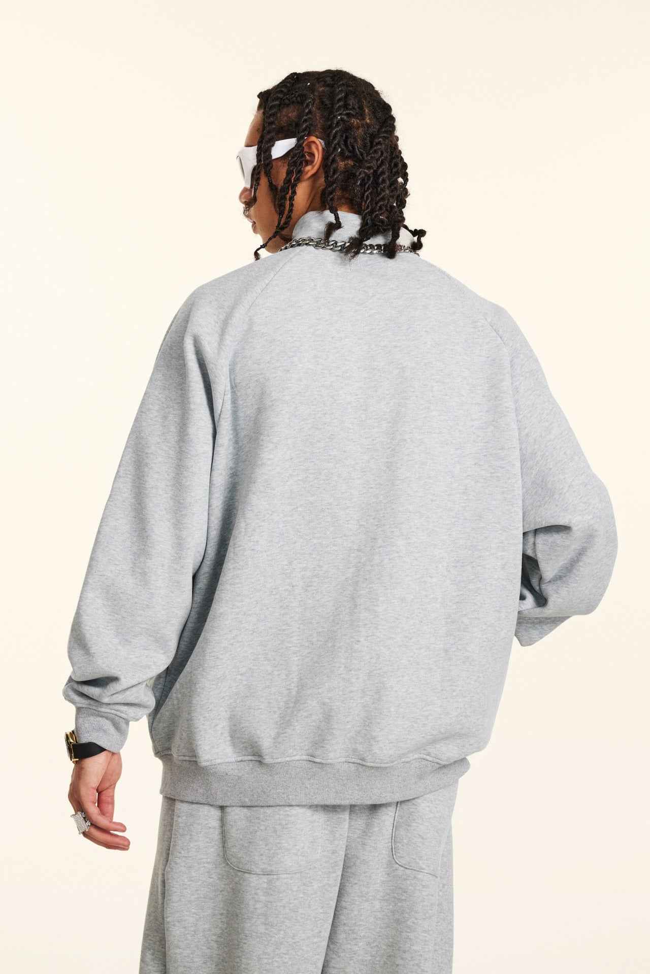 420GSM Unisex Minimalist Drop-Shoulder Zip Coat Jacket