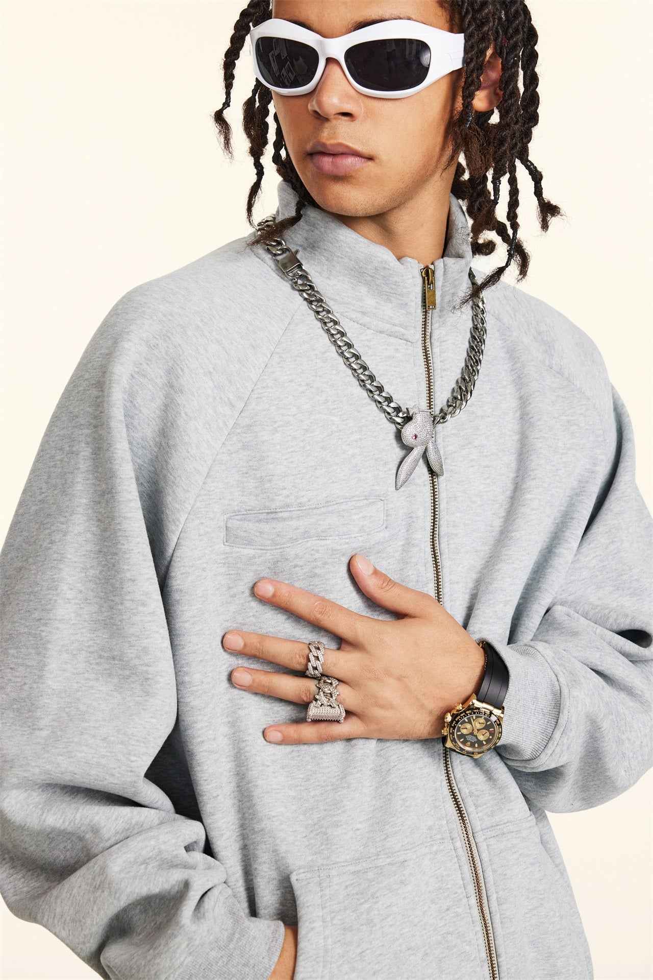 420GSM Unisex Minimalist Drop-Shoulder Zip Coat Jacket