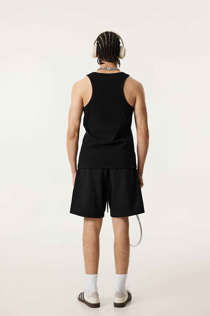 315GSM Men's Solid-Color Soft Cotton Muscle Tee