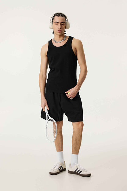 315GSM Men's Solid-Color Soft Cotton Muscle Tee