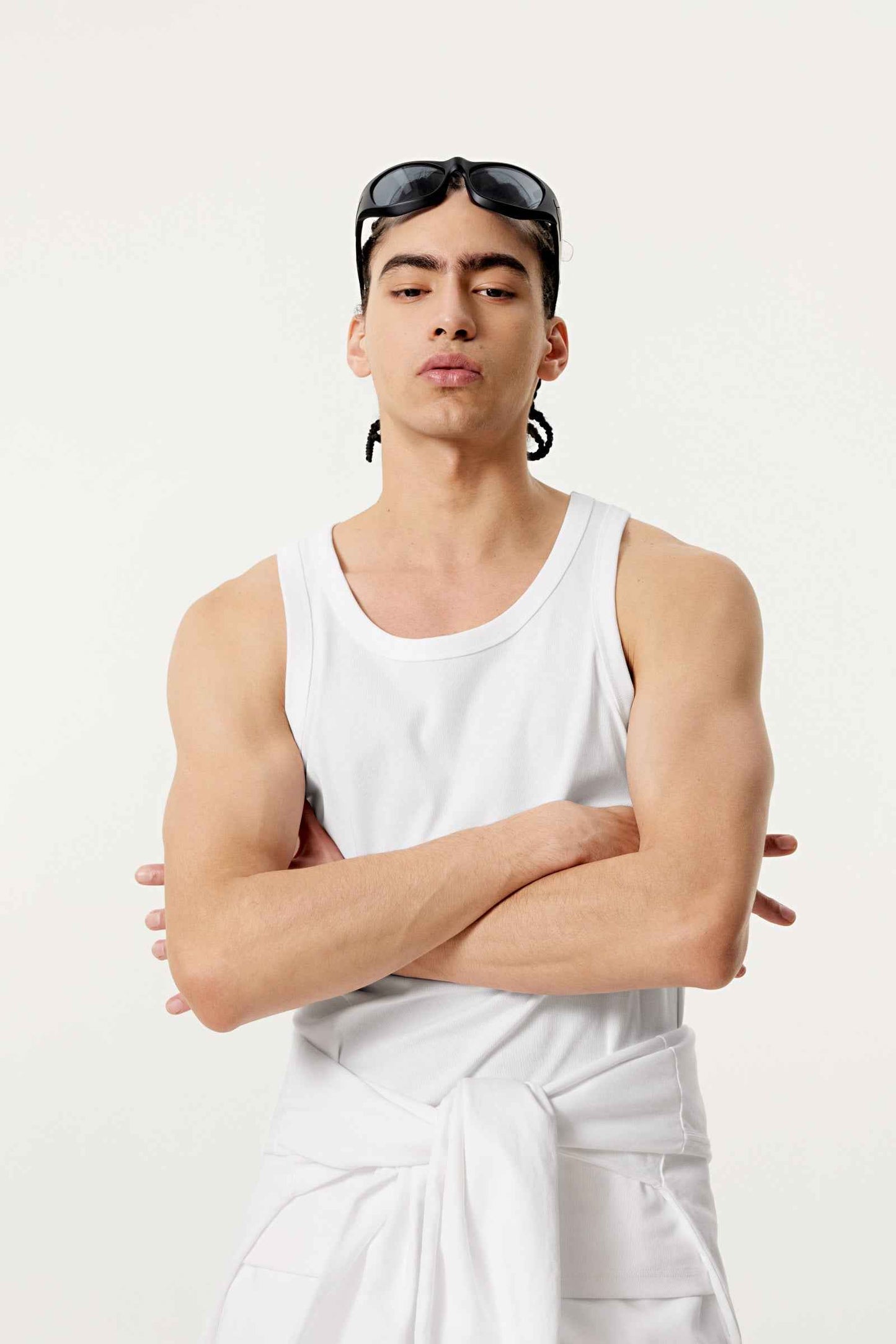 315GSM Men's Solid-Color Soft Cotton Muscle Tee