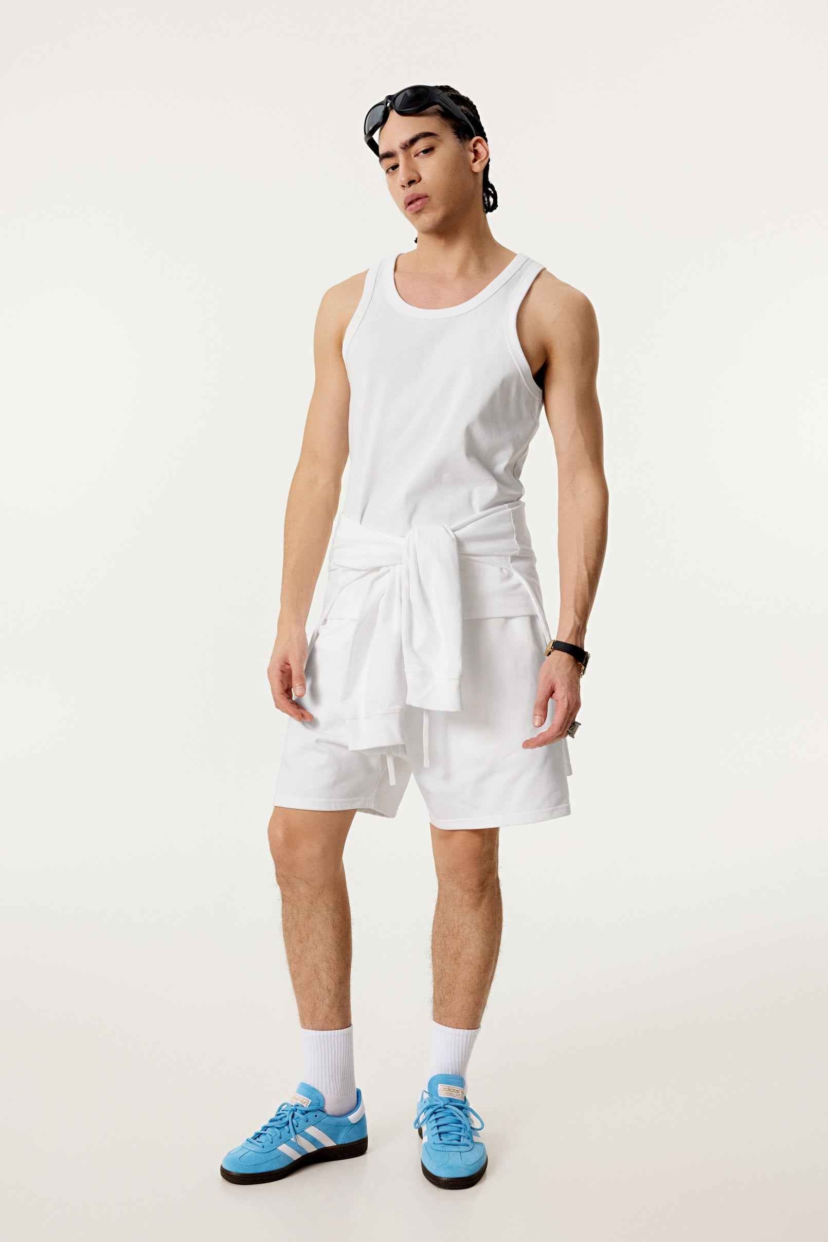 315GSM Men's Solid-Color Soft Cotton Muscle Tee