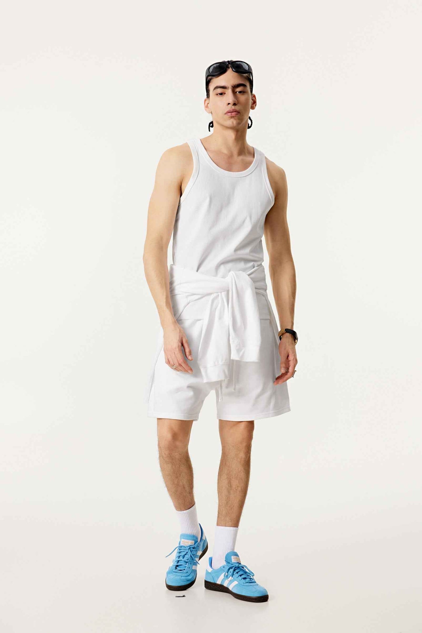 315GSM Men's Solid-Color Soft Cotton Muscle Tee