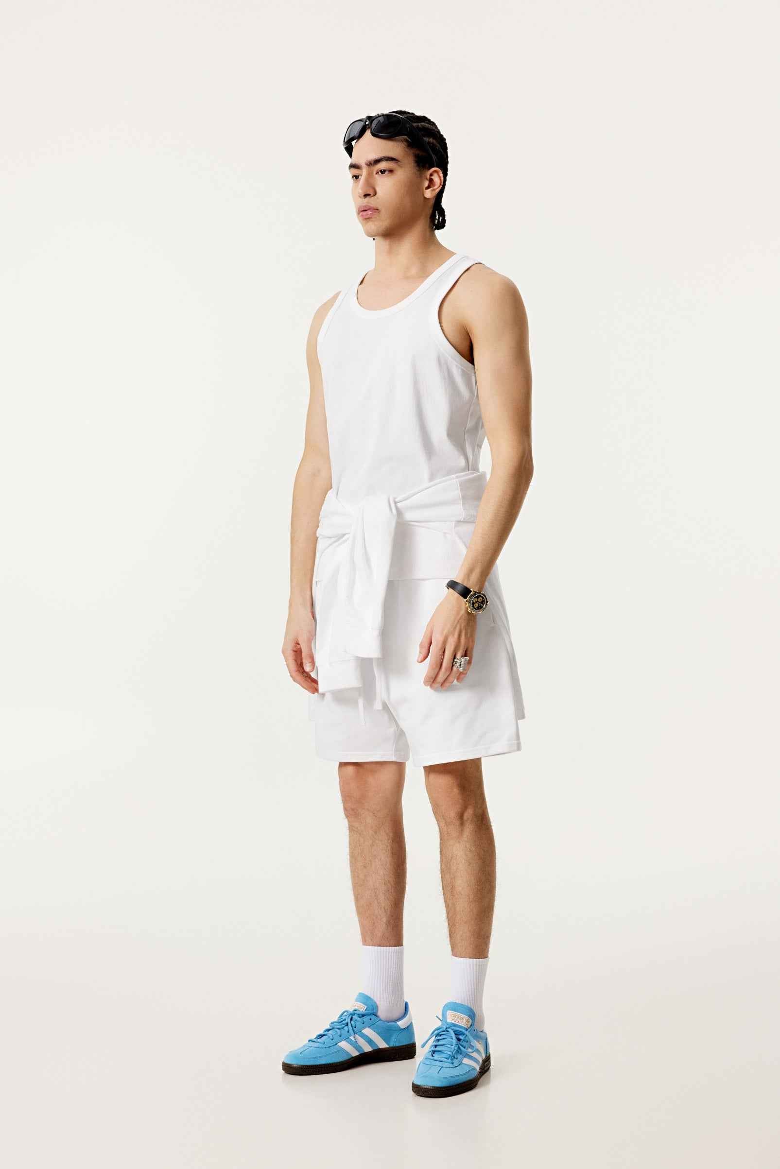 315GSM Men's Solid-Color Soft Cotton Muscle Tee