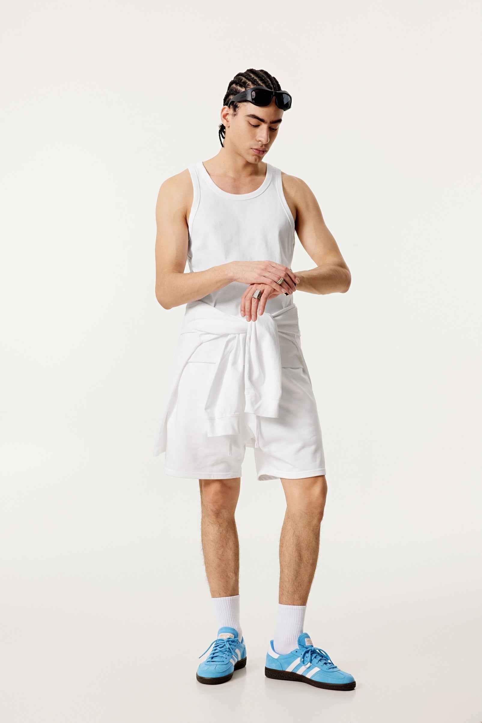 315GSM Men's Solid-Color Soft Cotton Muscle Tee