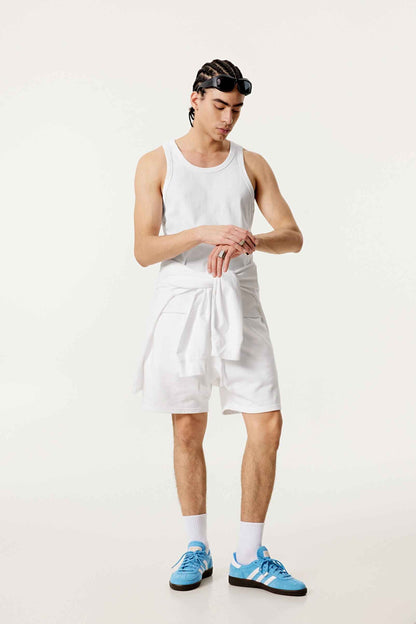 315GSM Men's Solid-Color Soft Cotton Muscle Tee