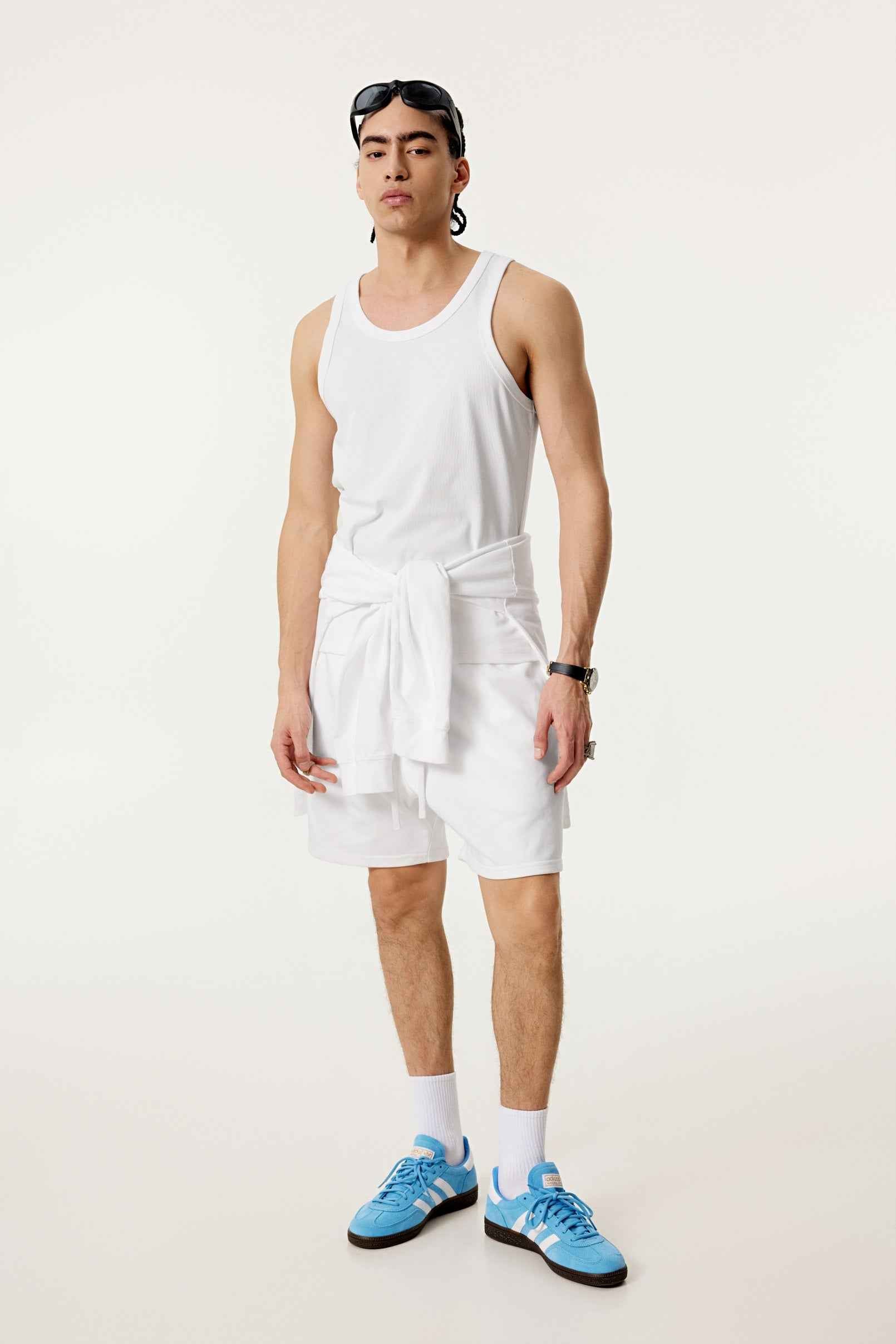 315GSM Men's Solid-Color Soft Cotton Muscle Tee