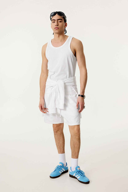 315GSM Men's Solid-Color Soft Cotton Muscle Tee