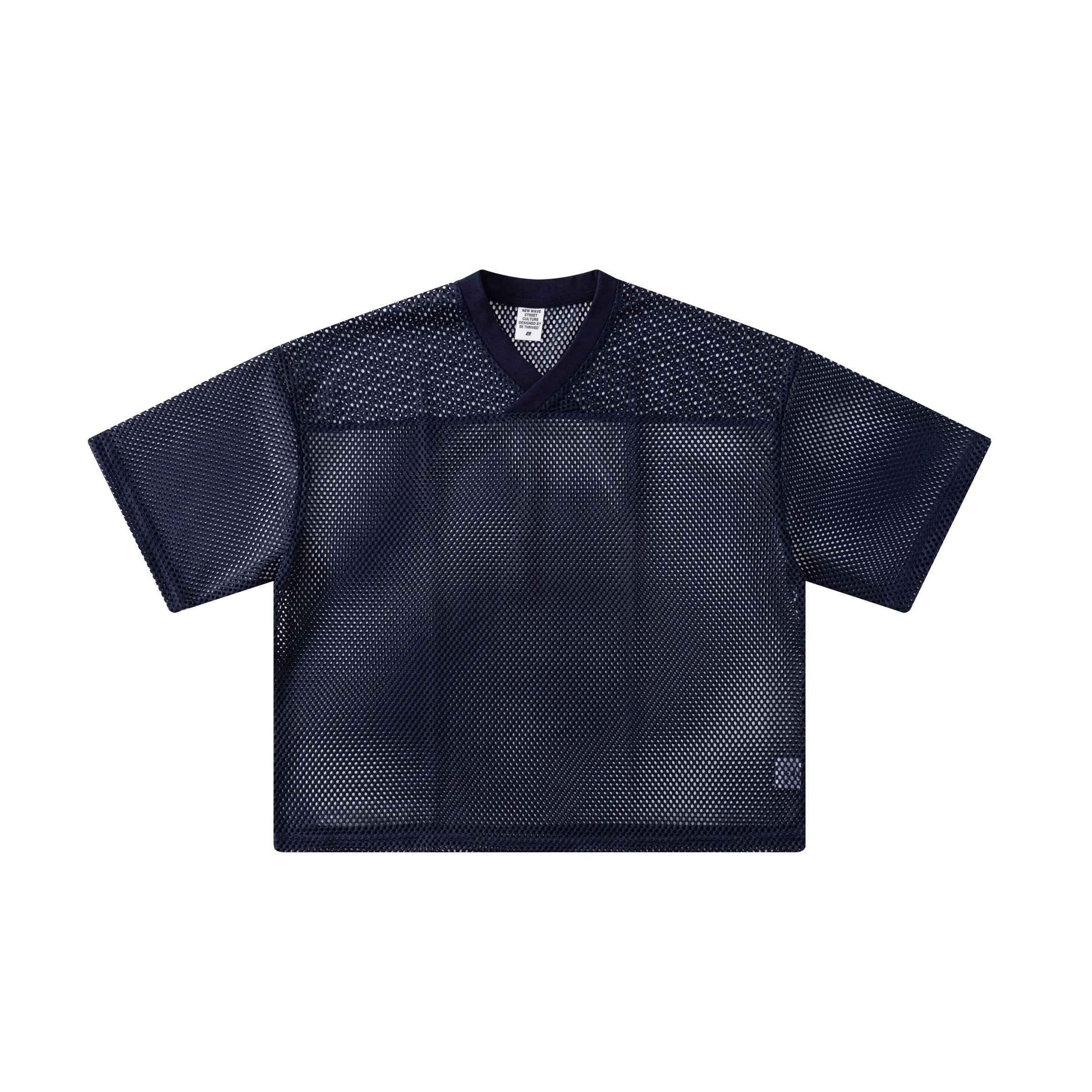 240GSM Men’s Boxy-Fit Mesh Layering V-Neck Tee