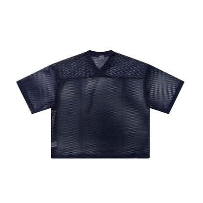 240GSM Men’s Boxy-Fit Mesh Layering V-Neck Tee