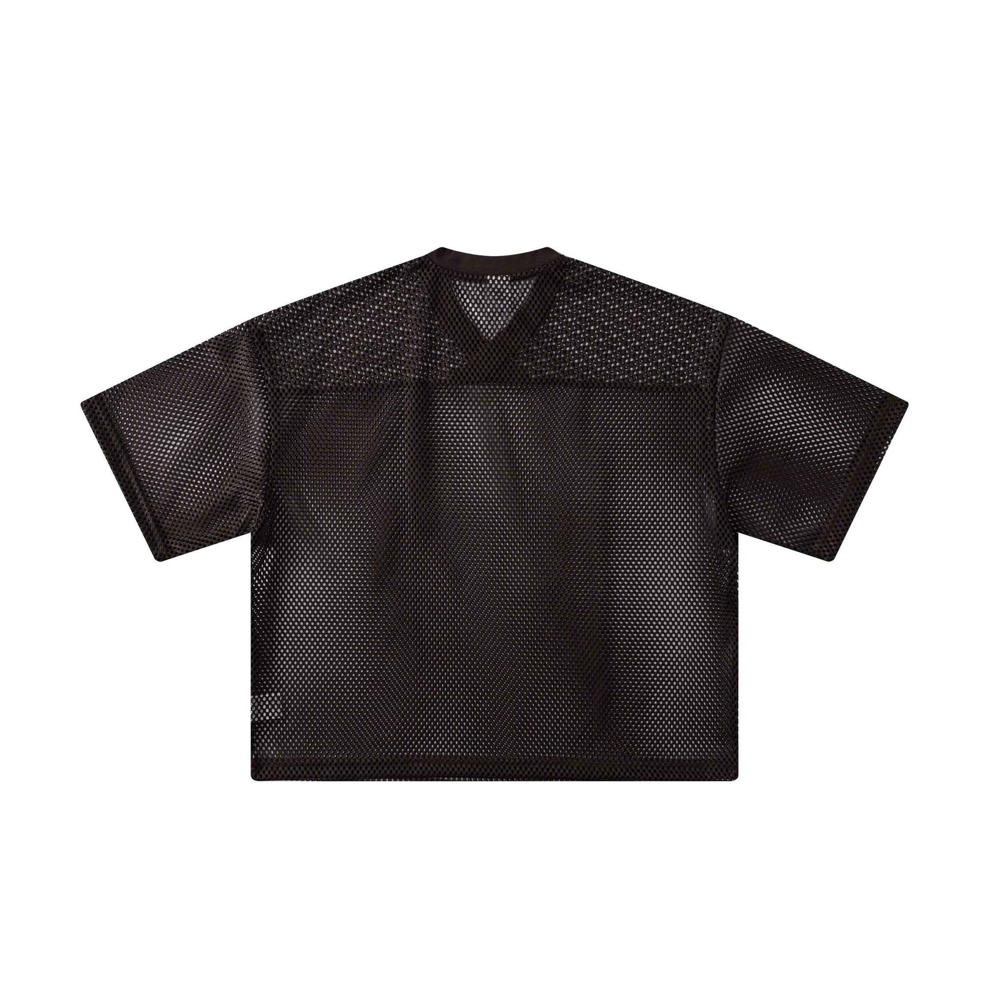 240GSM Men’s Boxy-Fit Mesh Layering V-Neck Tee