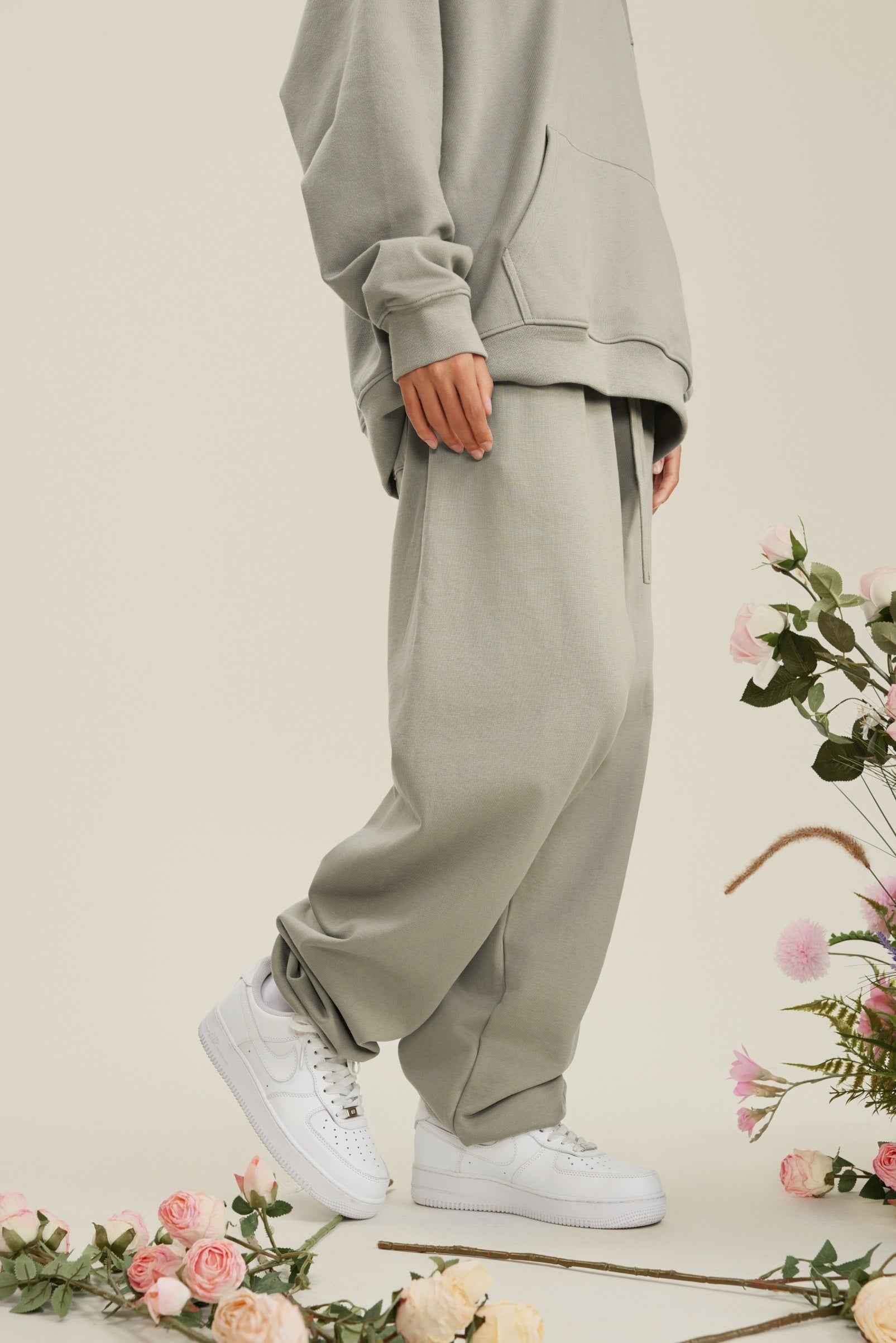 440GSM Men’s Relaxed Fit Loopback Terry Jogger Pants Camel Color