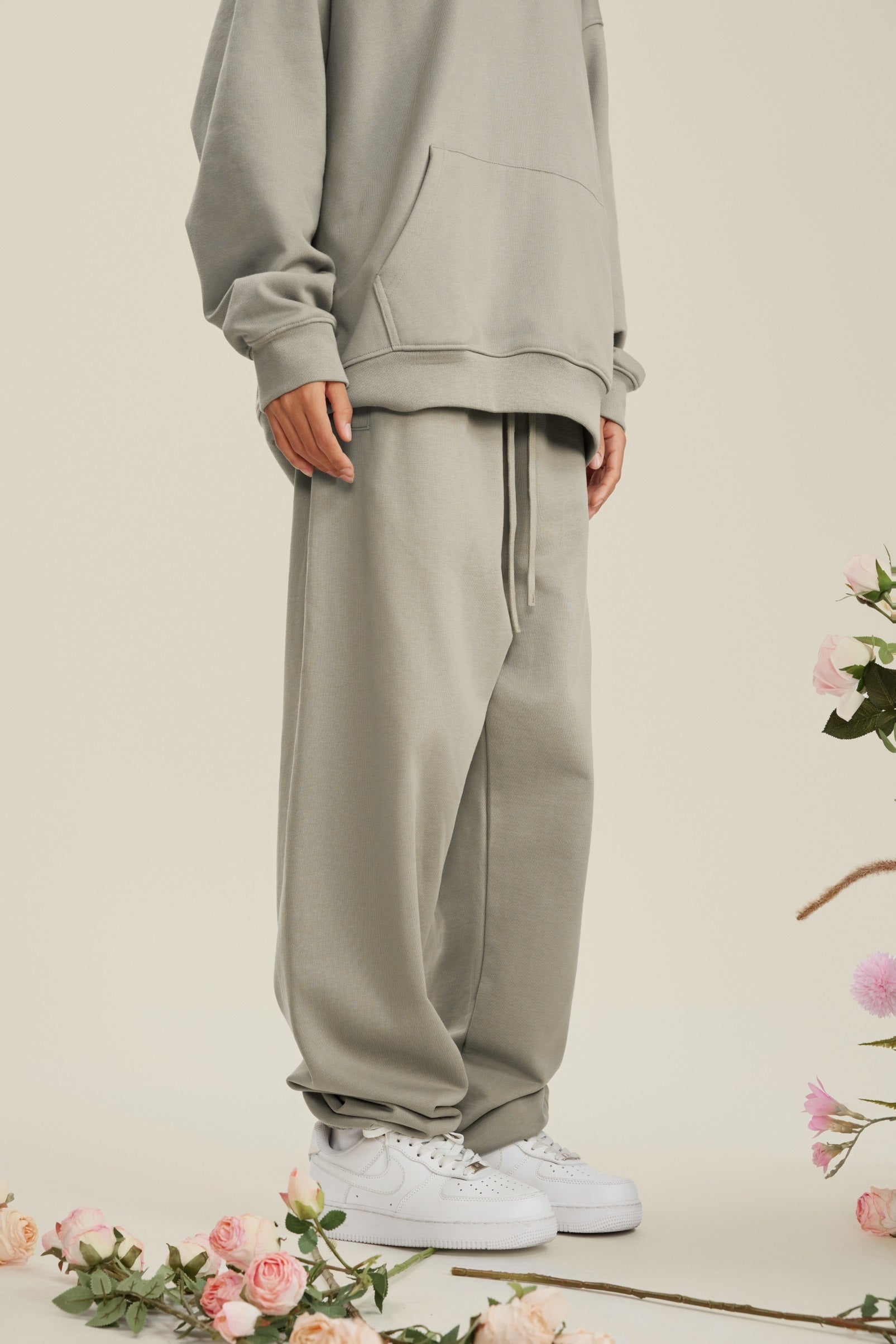 440GSM Men’s Relaxed Fit Loopback Terry Jogger Pants Camel Color