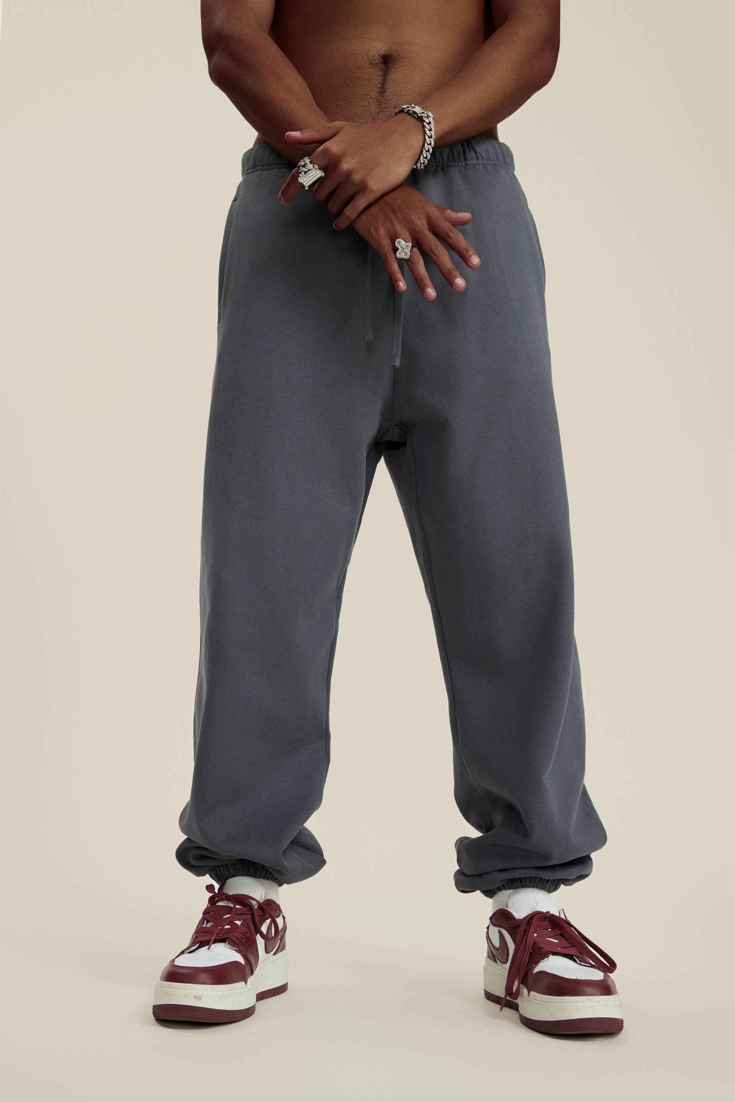 440GSM Men's Relaxed Fit Terry Jogger Pants