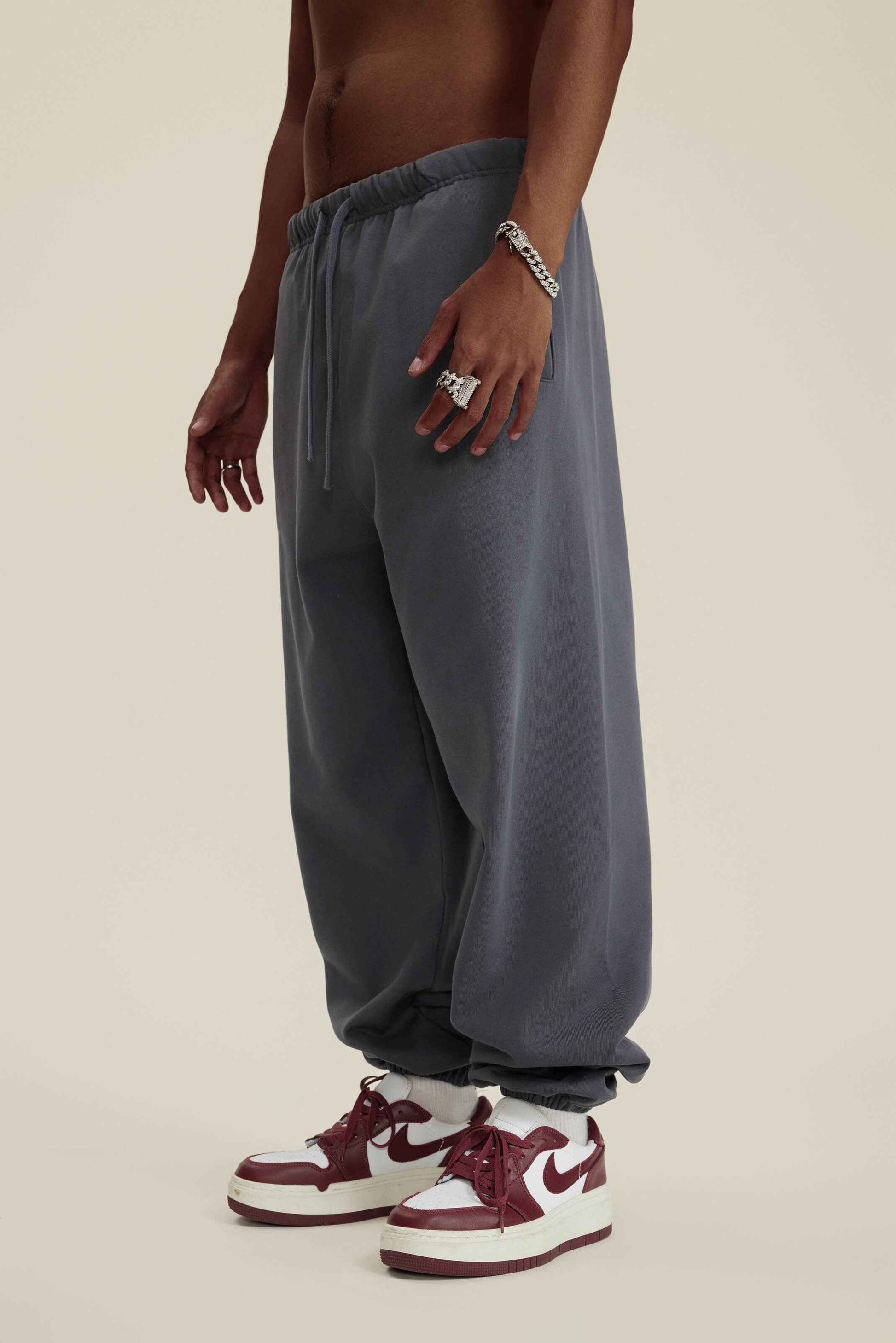 440GSM Men's Relaxed Fit Terry Jogger Pants