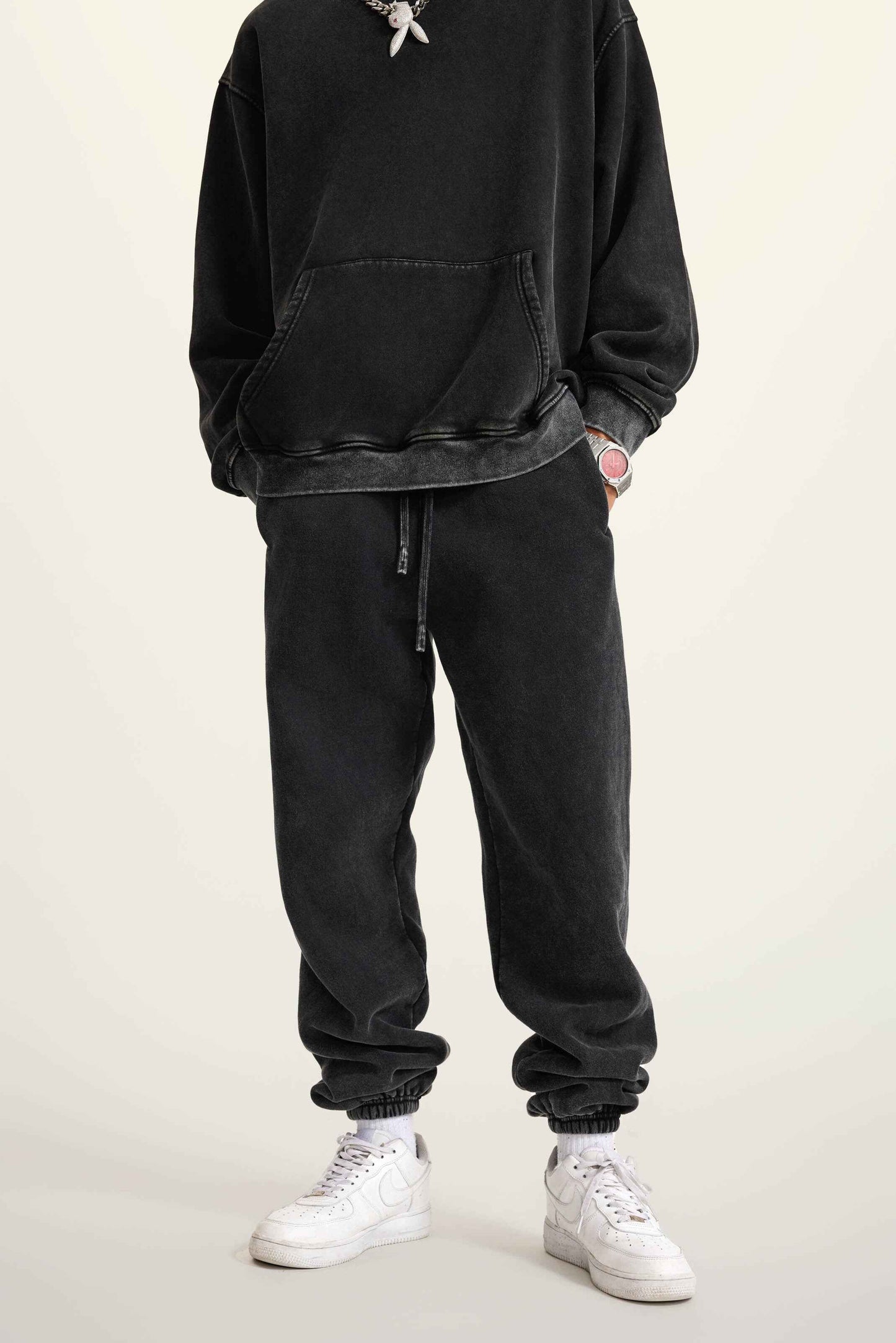 440GSM Unisex Relaxed Fit Loopback Terry Jogger Pants