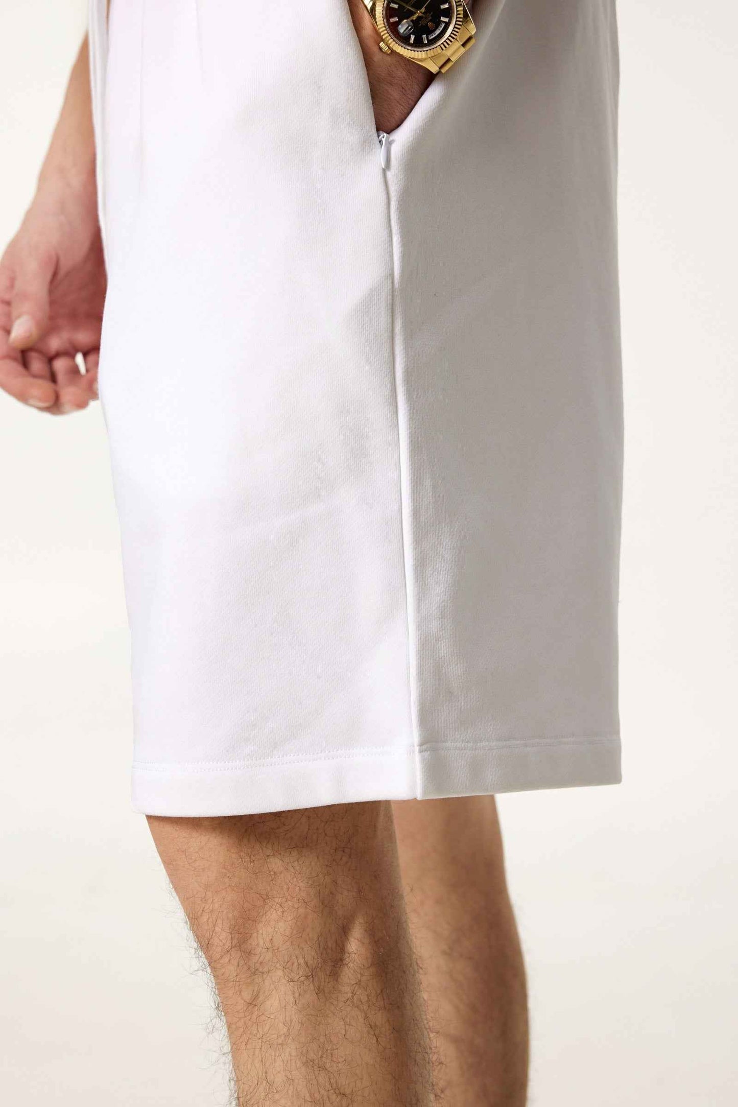 440GSM Men's Heavyweight Invisible-Zipper Shorts