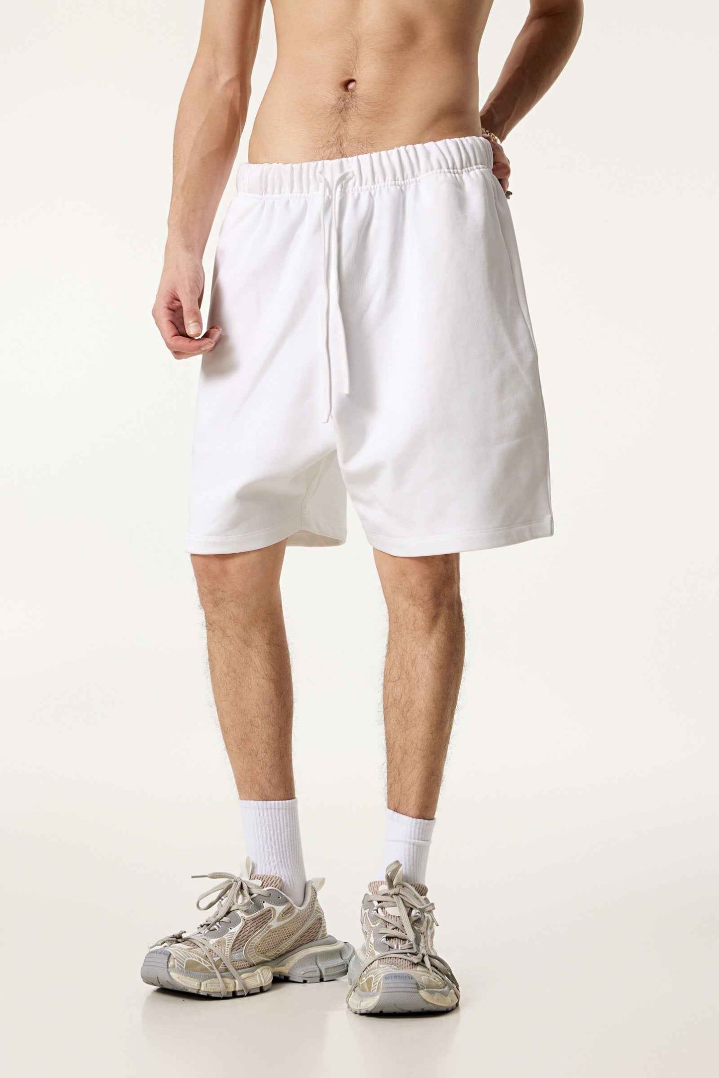 440GSM Men's Heavyweight Invisible-Zipper Shorts