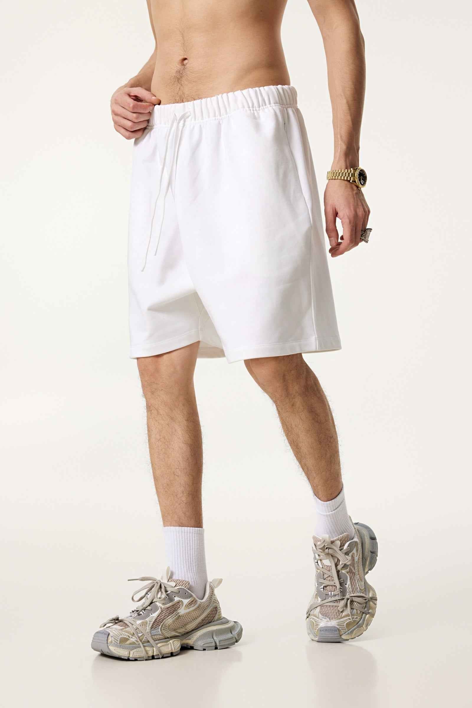 440GSM Men's Heavyweight Invisible-Zipper Shorts