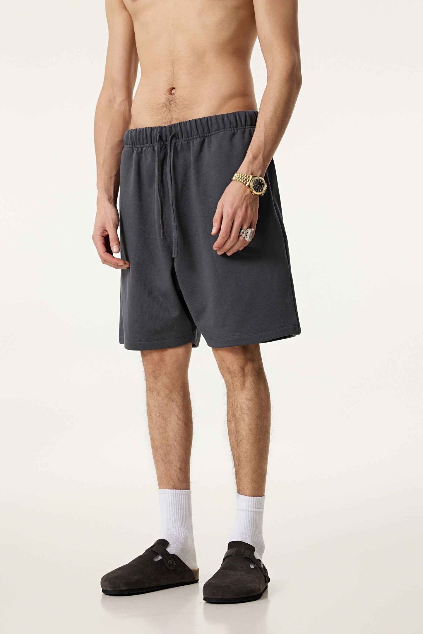 440GSM Men's Heavyweight Invisible-Zipper Shorts