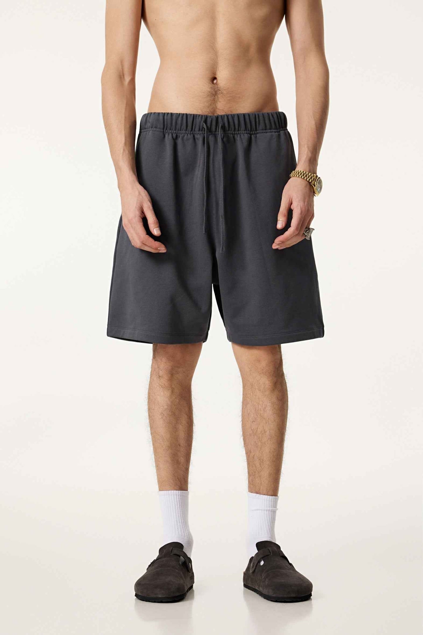 440GSM Men's Heavyweight Invisible-Zipper Shorts