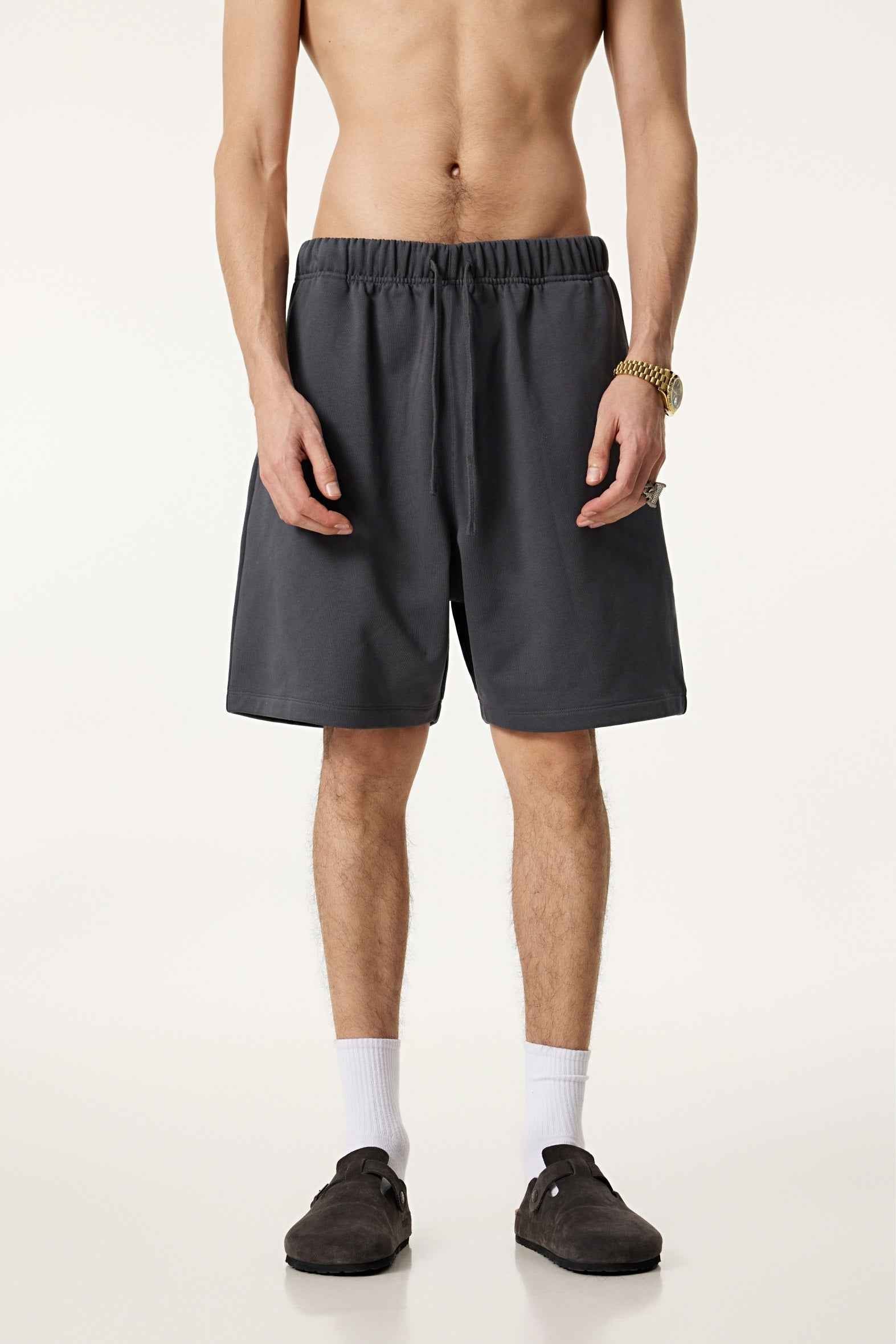 440GSM Men's Heavyweight Invisible-Zipper Shorts