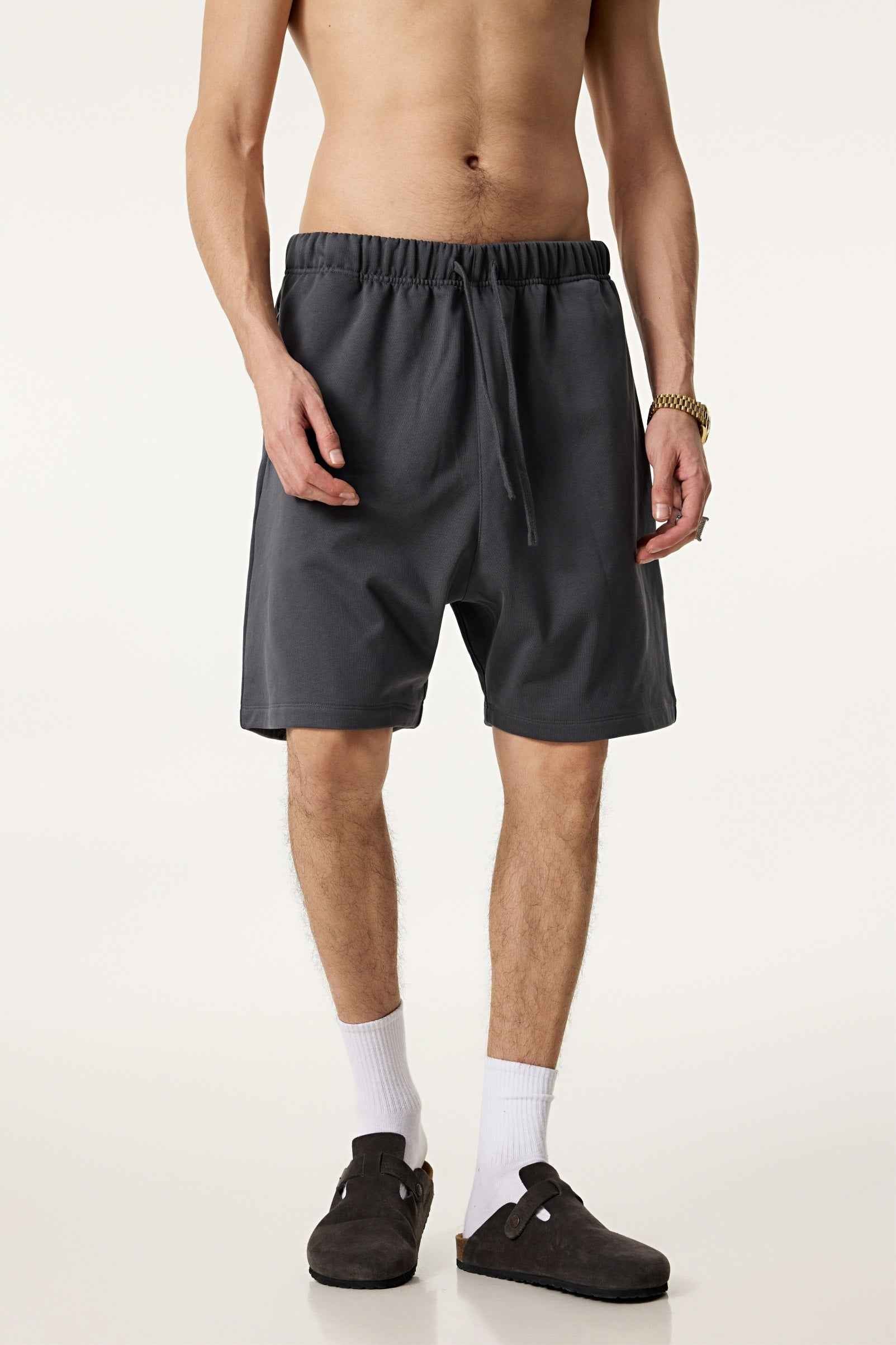 440GSM Men's Heavyweight Invisible-Zipper Shorts