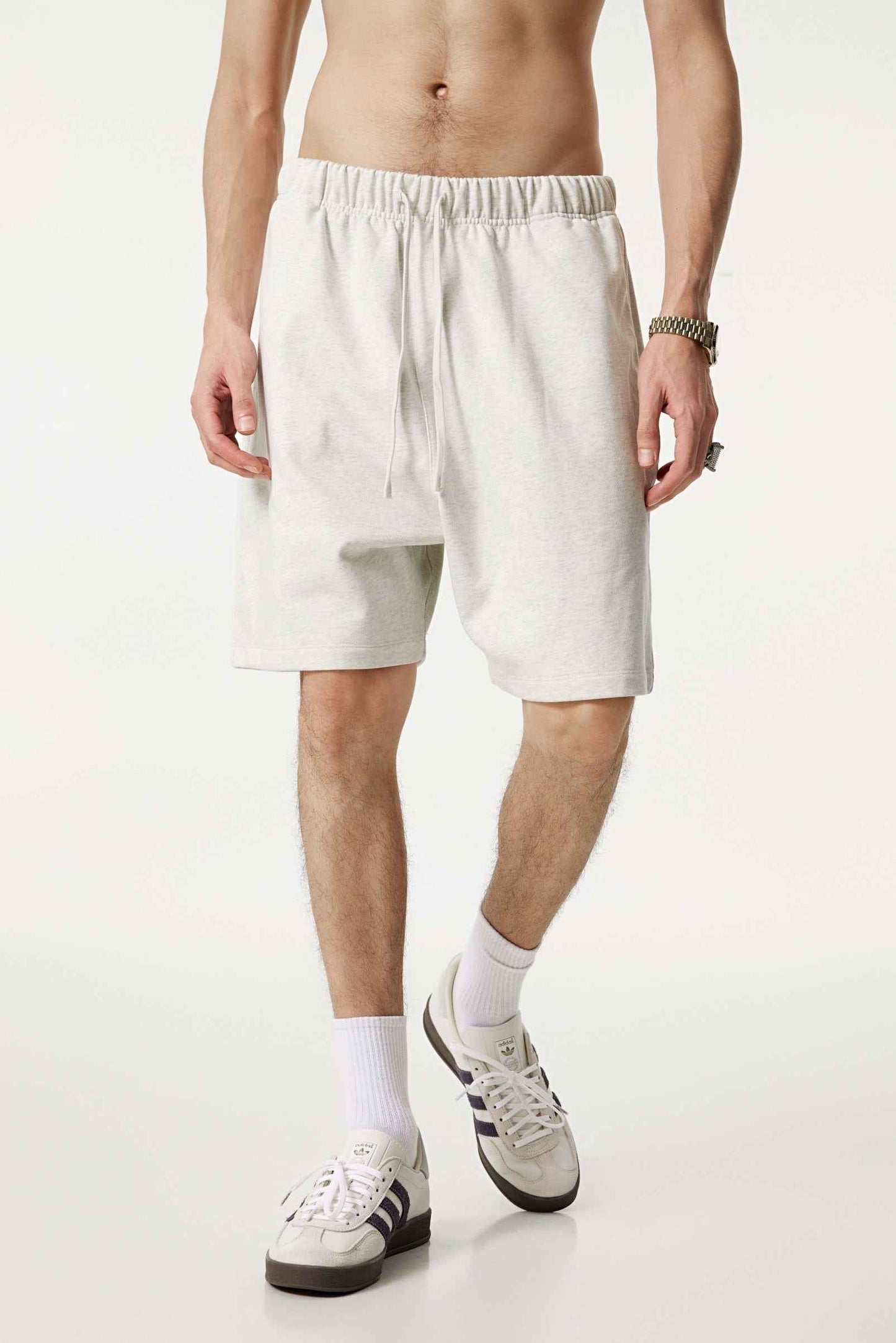 440GSM Men's Heavyweight Invisible-Zipper Shorts