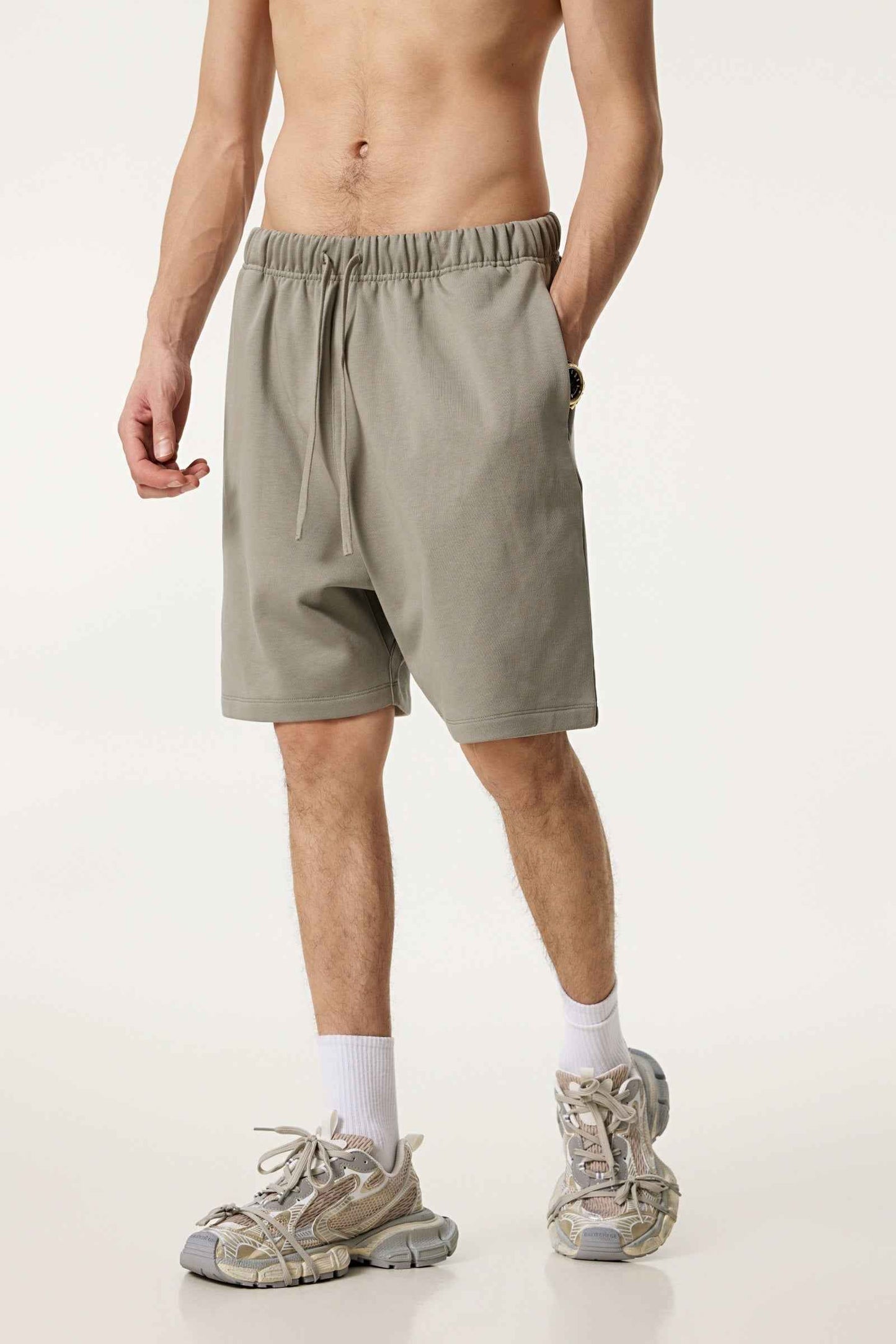 440GSM Men's Heavyweight Invisible-Zipper Shorts