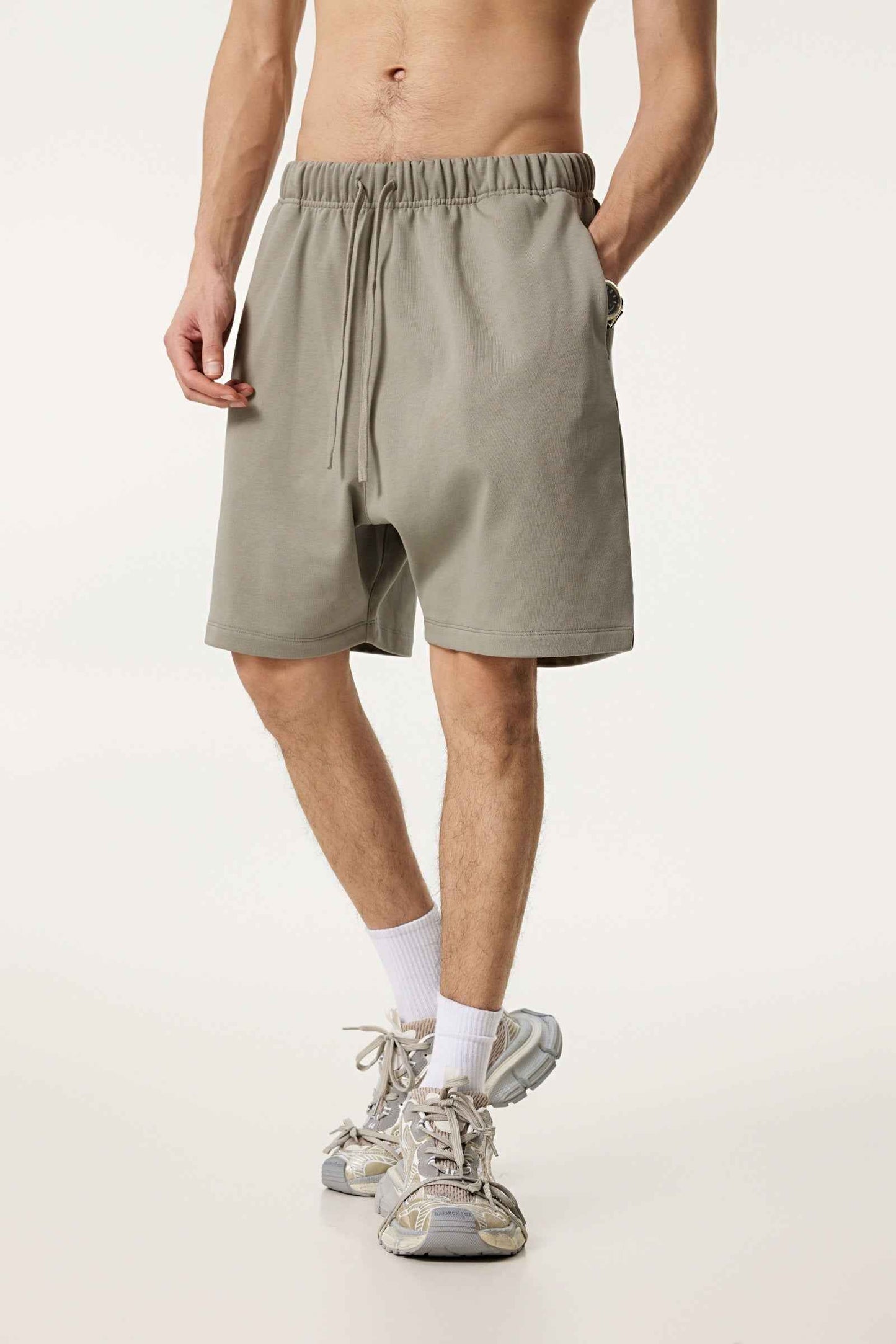 440GSM Men's Heavyweight Invisible-Zipper Shorts