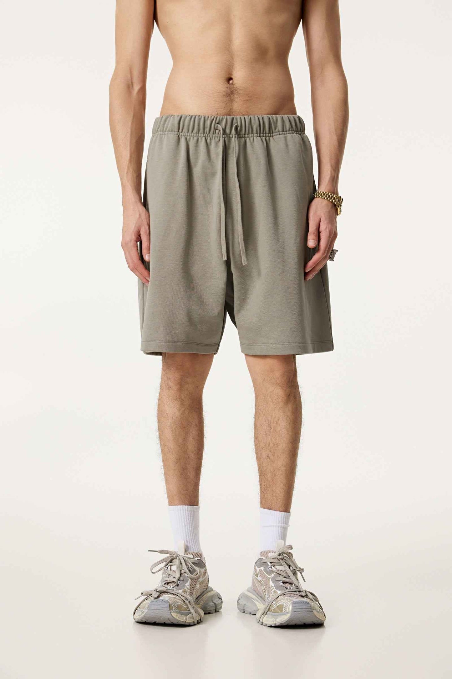 440GSM Men's Heavyweight Invisible-Zipper Shorts