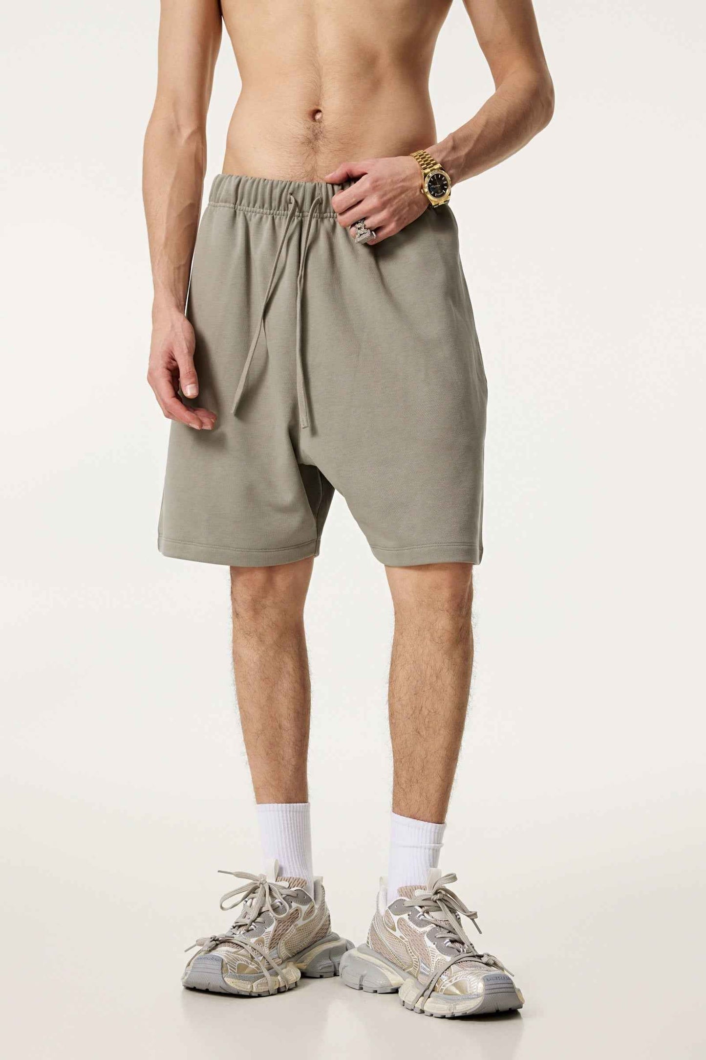 440GSM Men's Heavyweight Invisible-Zipper Shorts