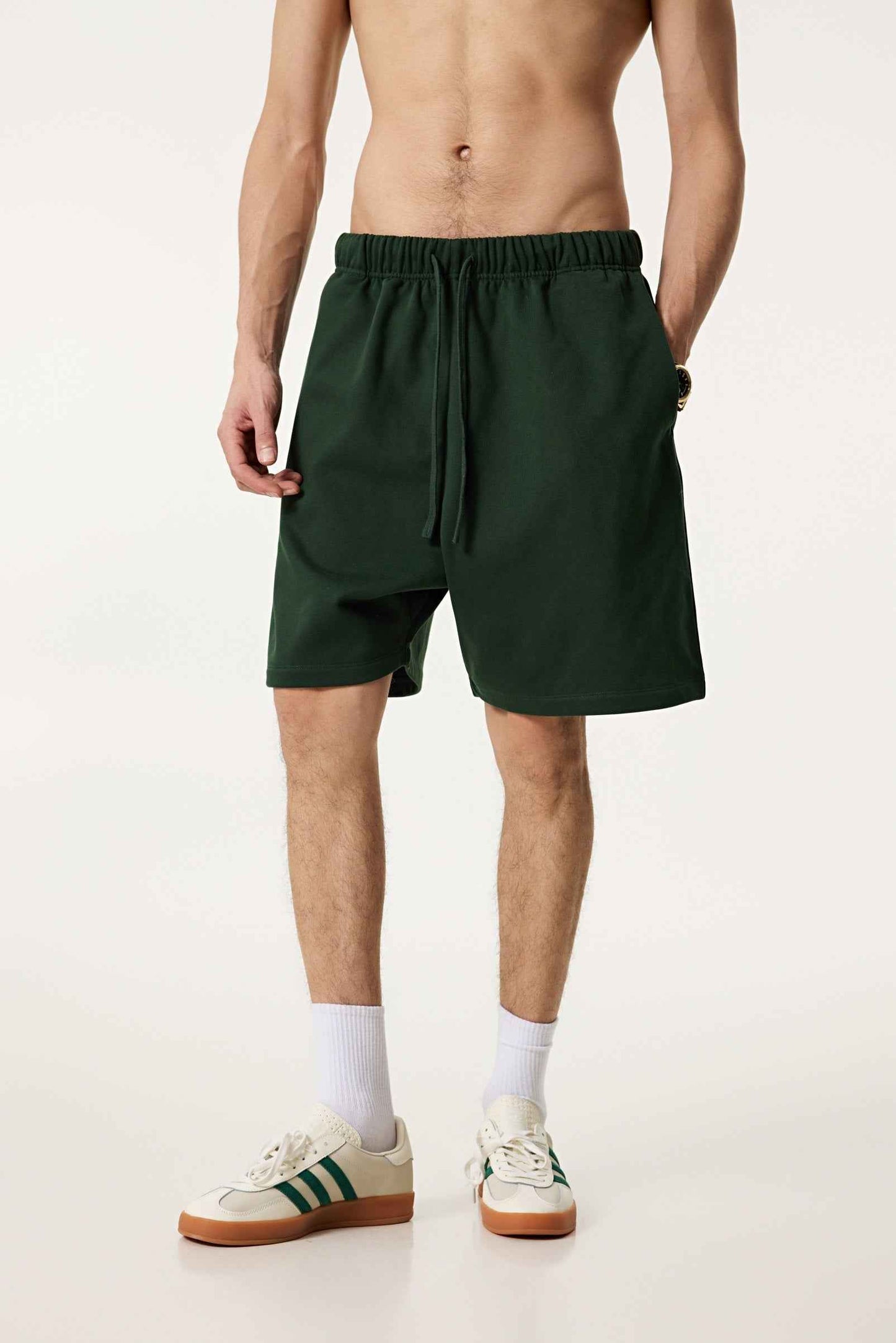 440GSM Men's Heavyweight Invisible-Zipper Shorts
