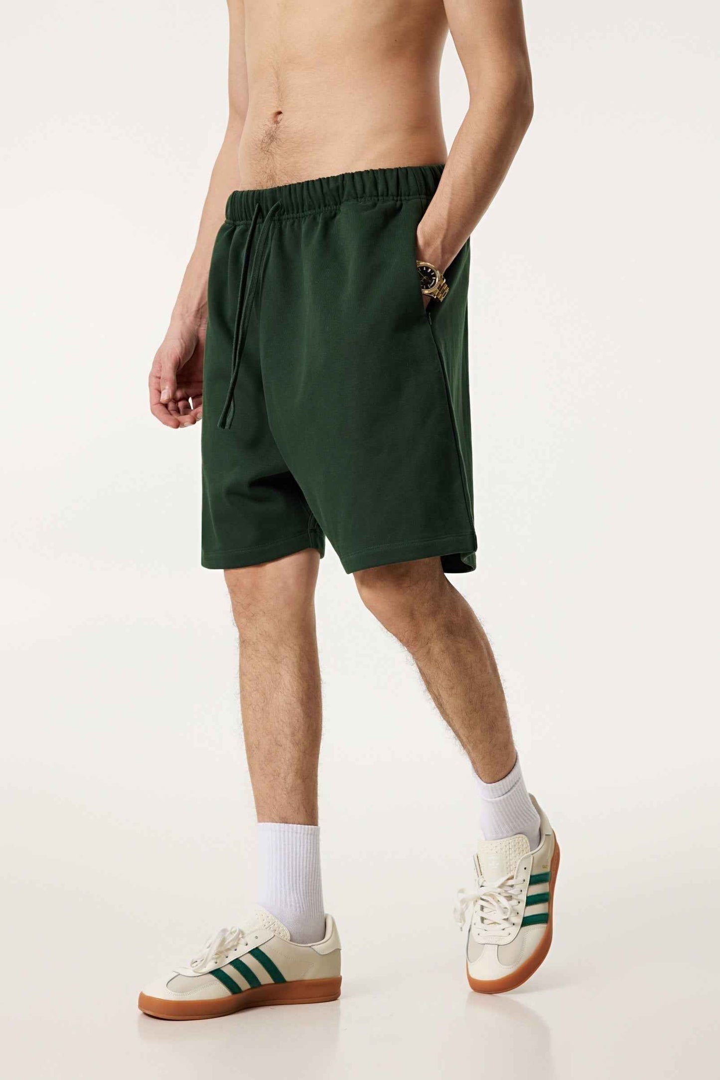 440GSM Men's Heavyweight Invisible-Zipper Shorts