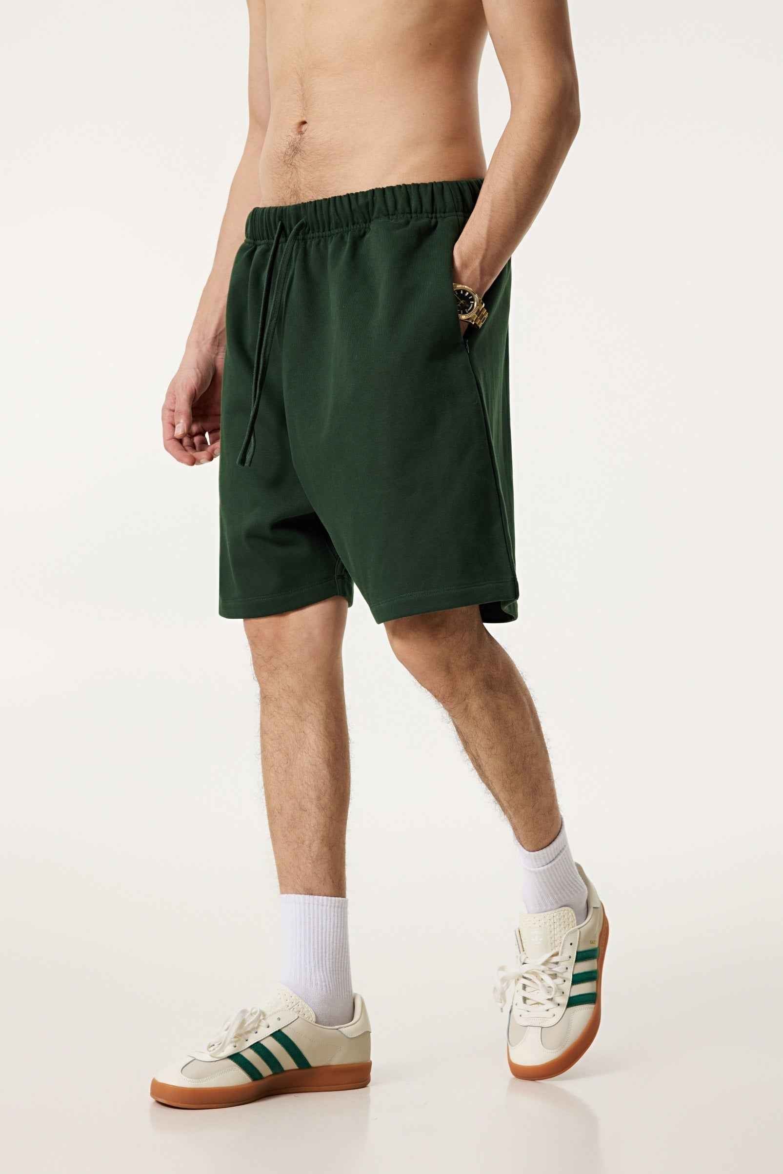 440GSM Men's Heavyweight Invisible-Zipper Shorts