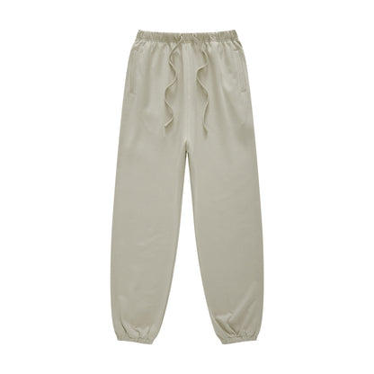 440GSM Men’s Relaxed Fit Loopback Terry Jogger Pants Sand Color