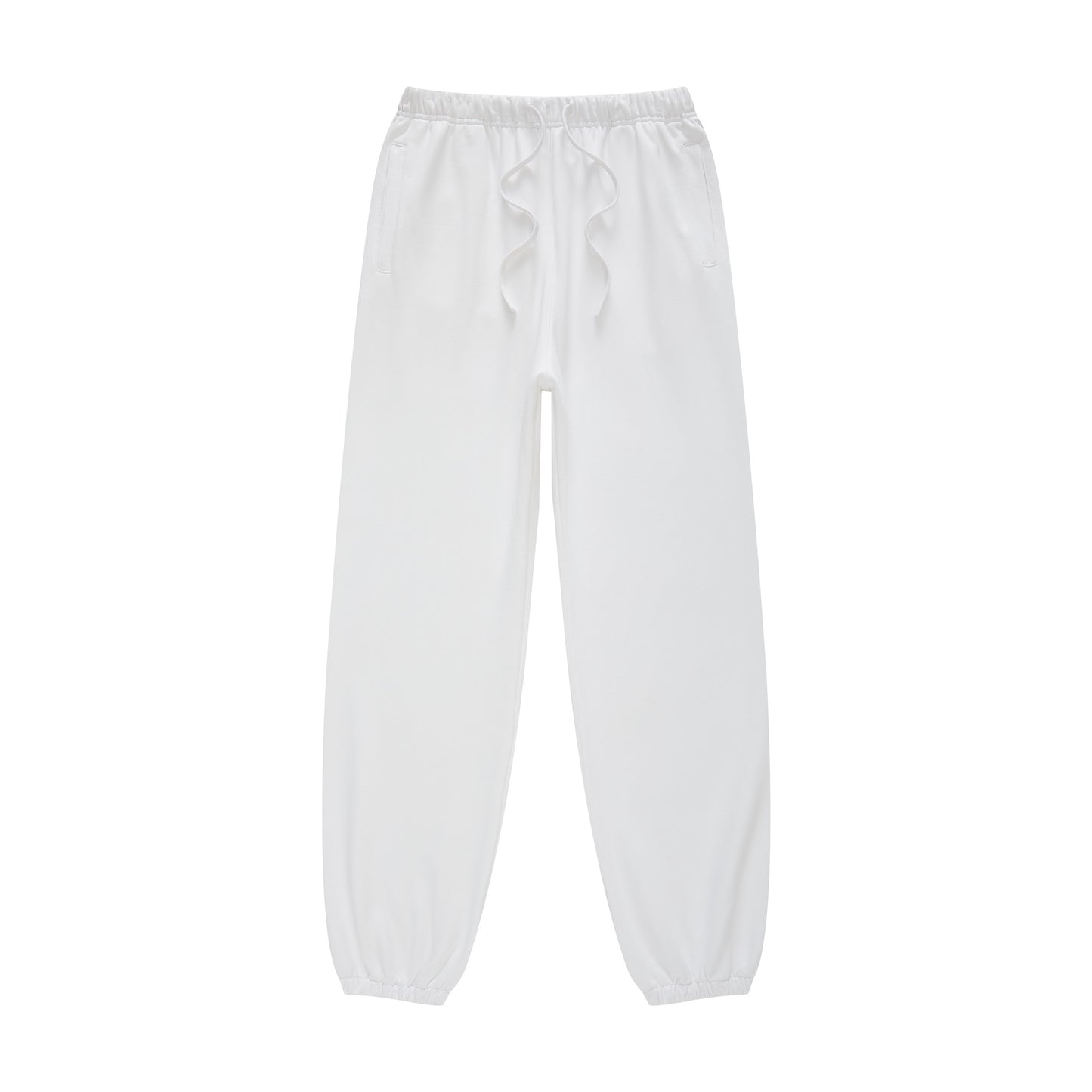 440GSM Men’s Relaxed Fit Loopback Terry Jogger Pants Ivory White